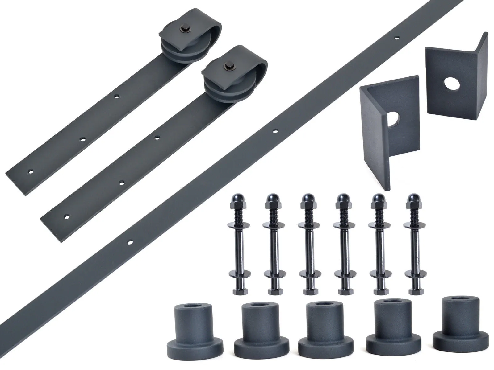 8FT 800LBS Sliding Door Track and Hardware Set