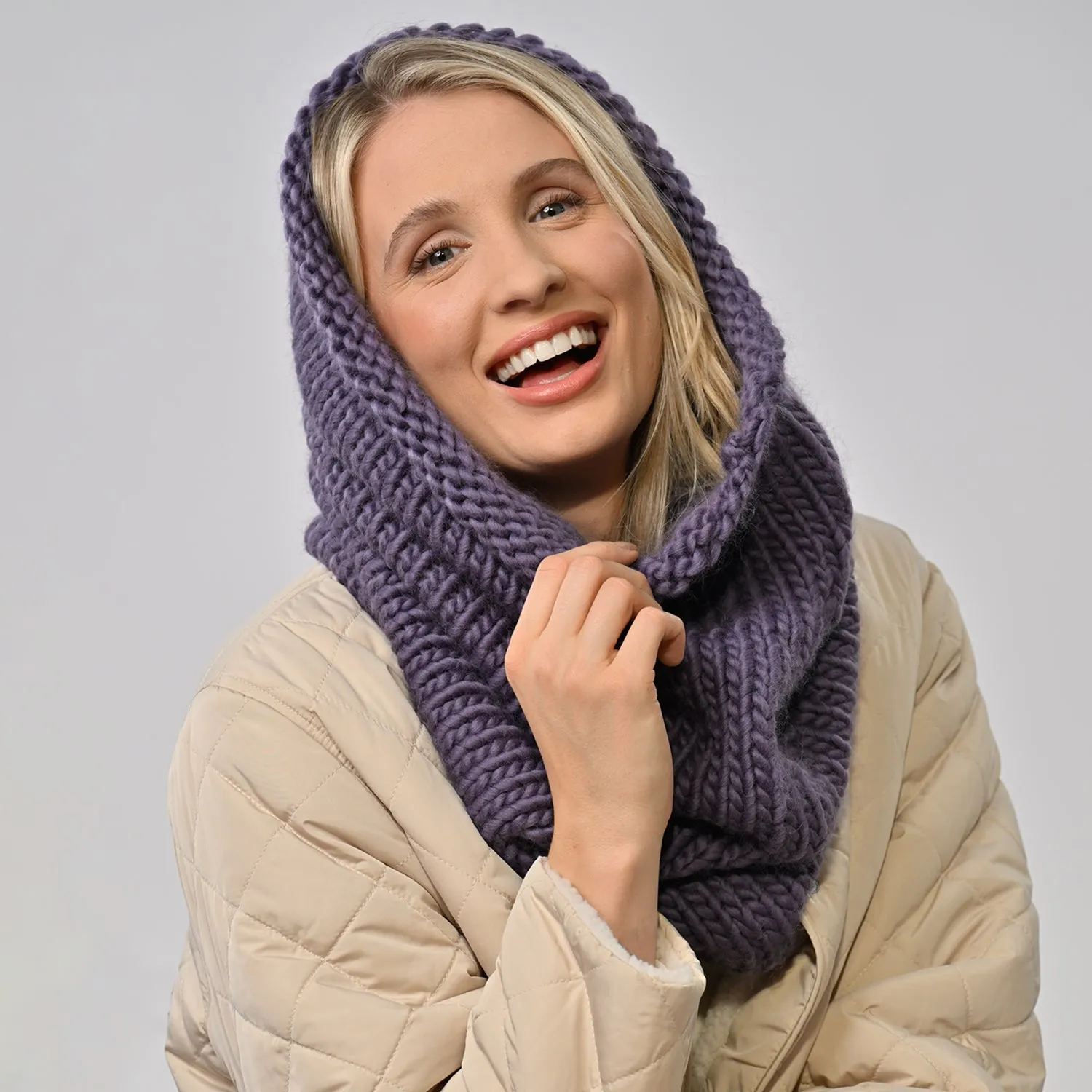 Accessories Knitting Kit - Absolute Beginners Heather Snood