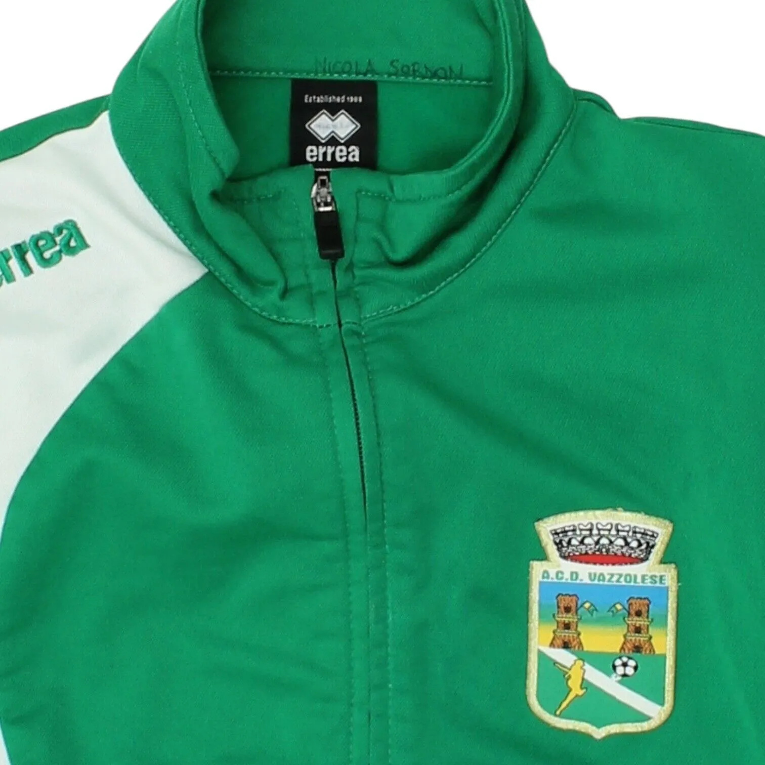 ACD Vazzolese Mens Green Errea Track Jacket | Vintage 90s Tracksuit Football