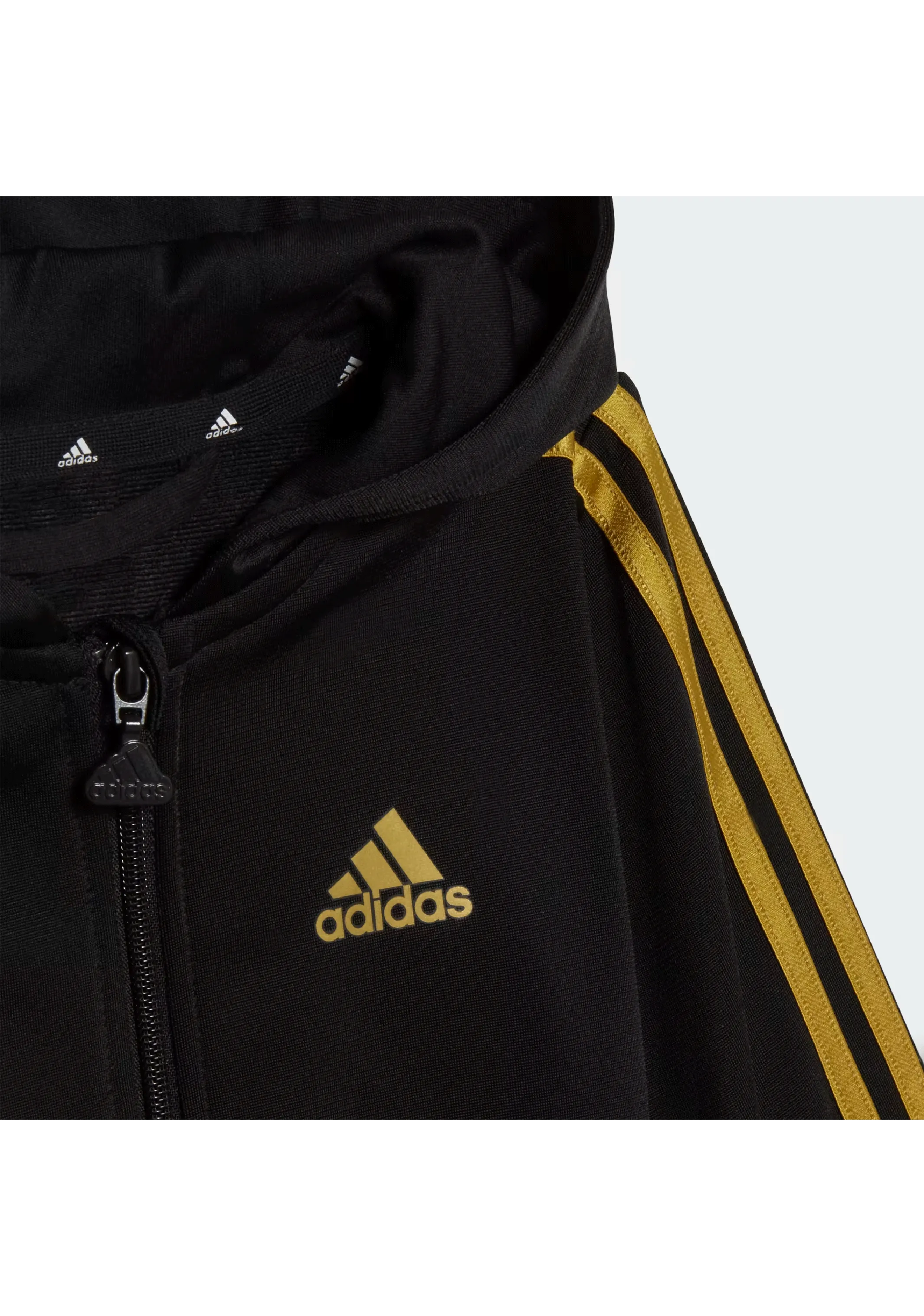 Adidas Infants Essentials Shiny Hooded Tracksuit <BR> HR5874