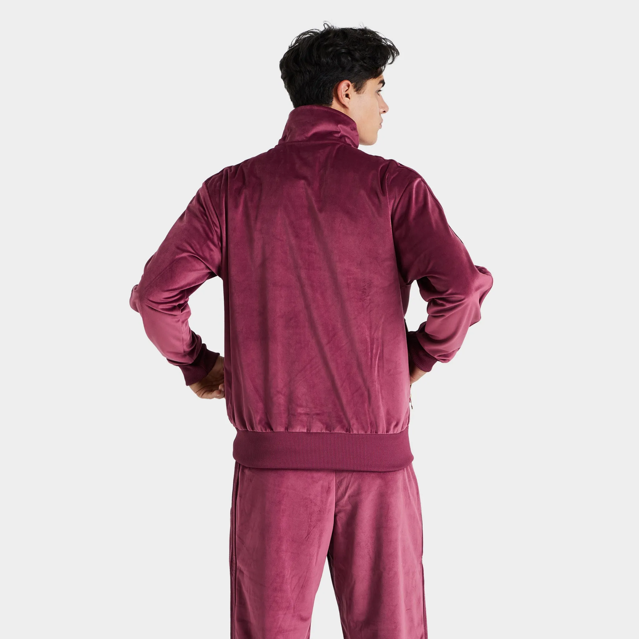 adidas Originals Adicolor Velour Track Jacket / Victory Crimson