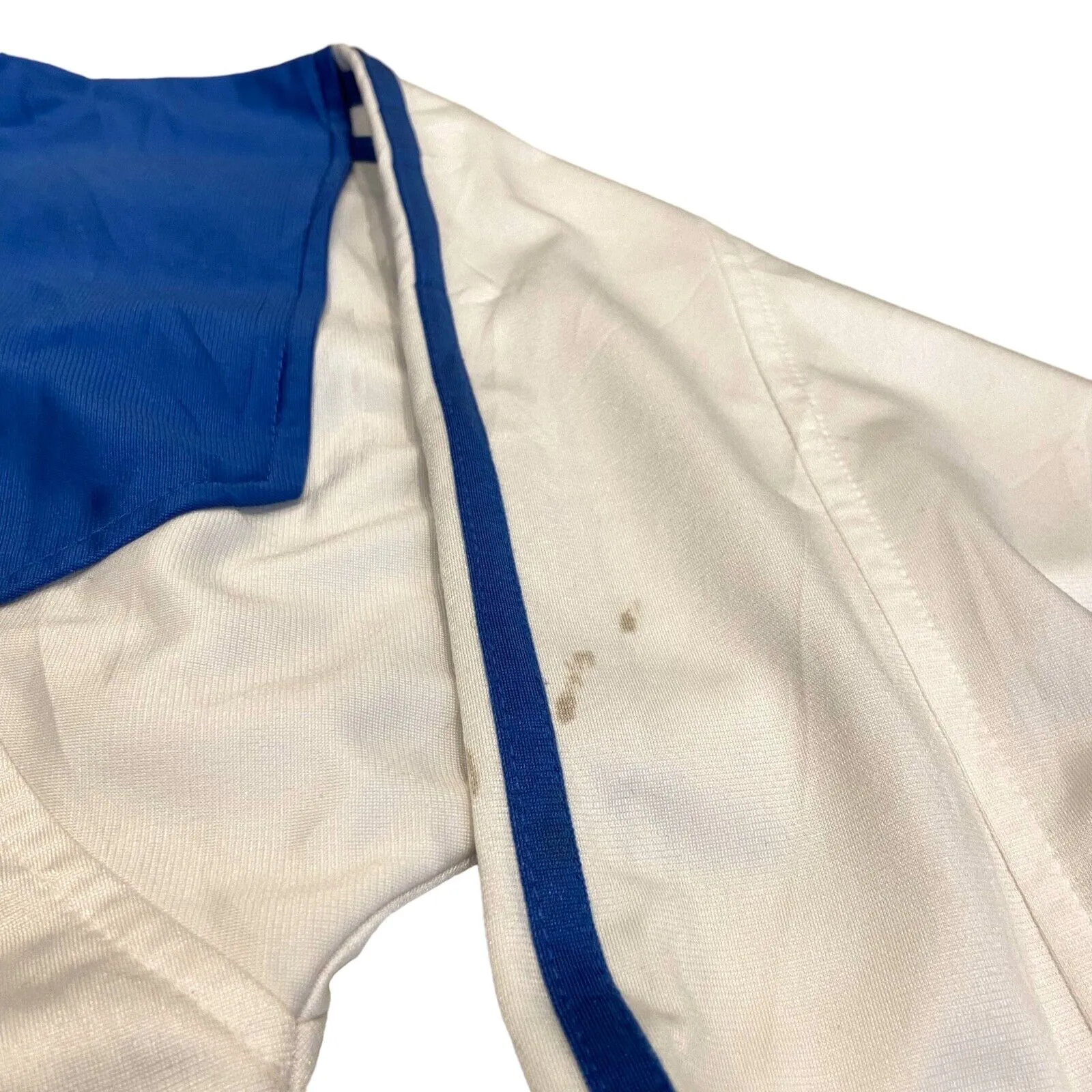 Adidas Originals Soft Shell Track Jacket | Vintage 90s Sportswear White Blue VTG