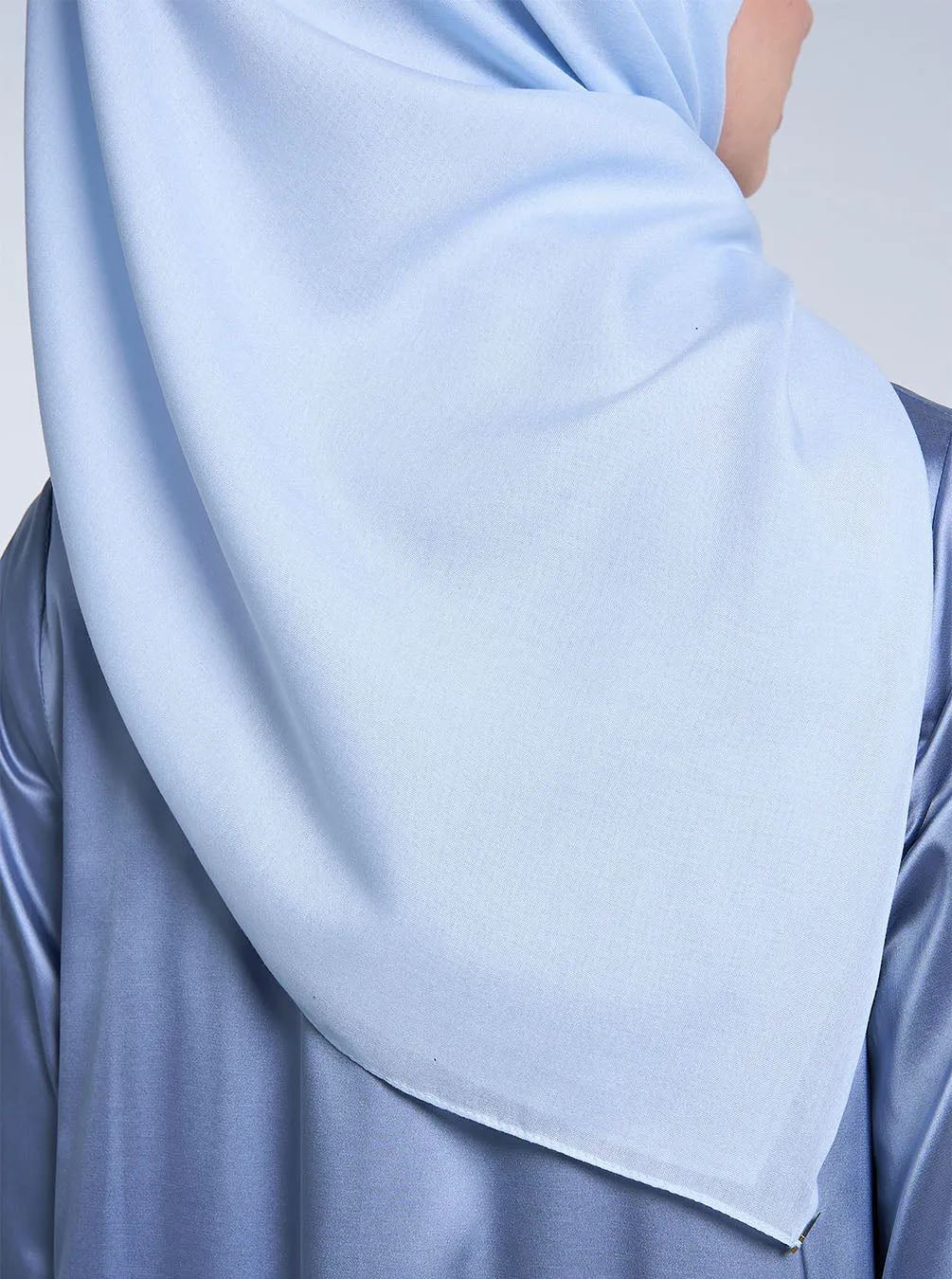 AIRY VOILE SCARF PLAIN POWDER BLUE