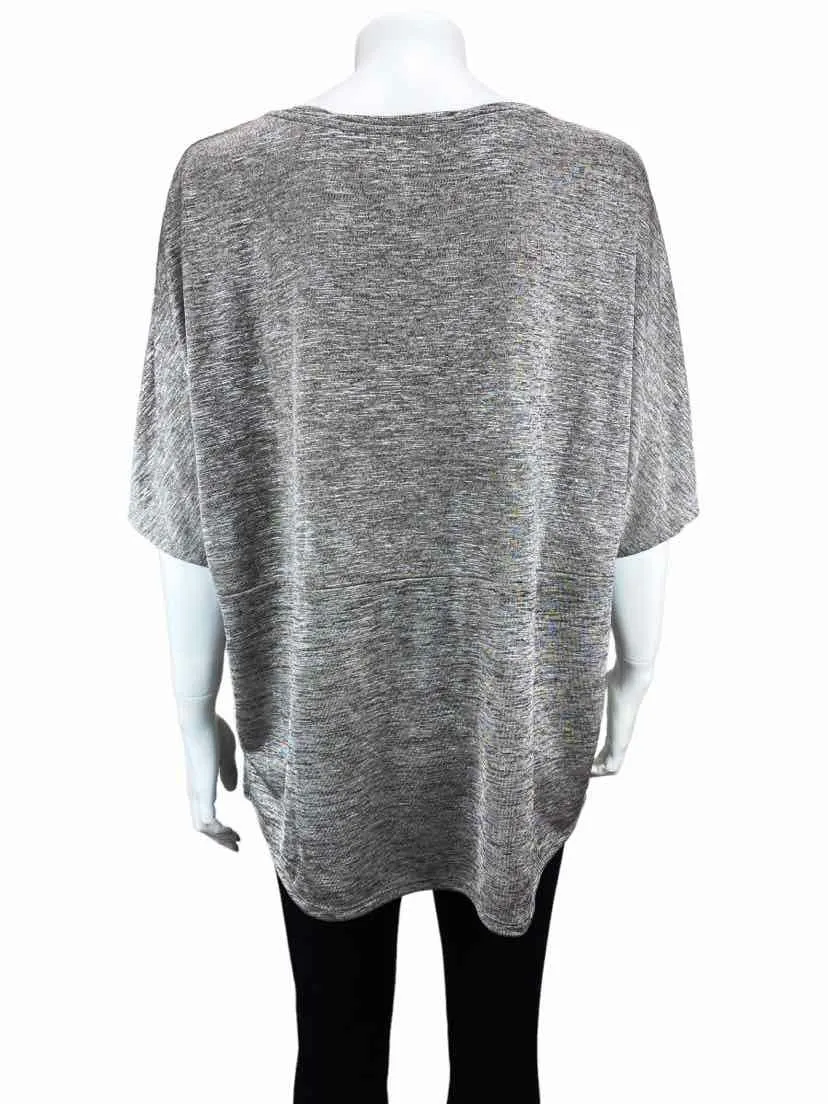 Anthropologie, Women's Shimmery Dolman Tee, Silver, Size L