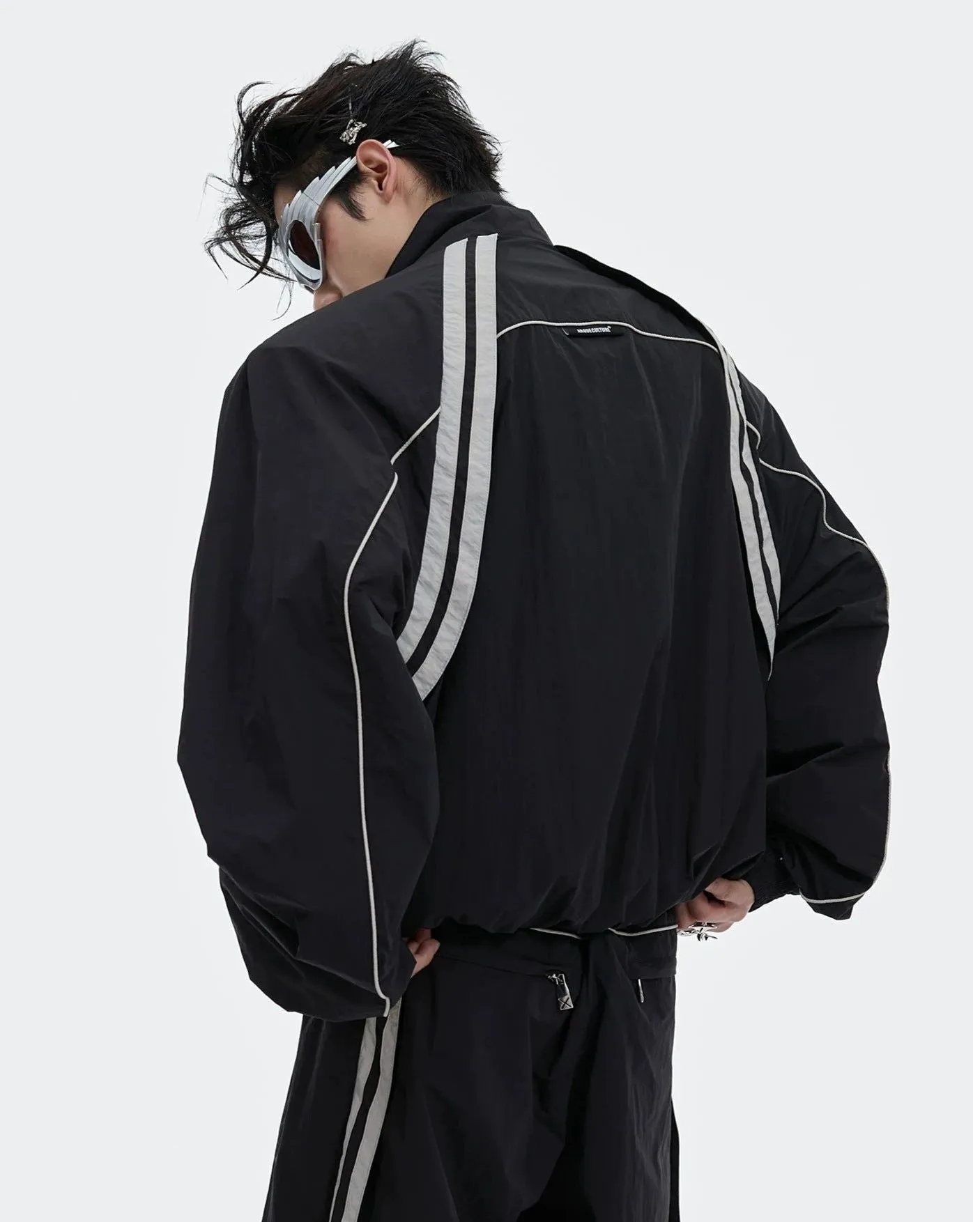 Athleisure Contrast Jacket & Track Pants Set