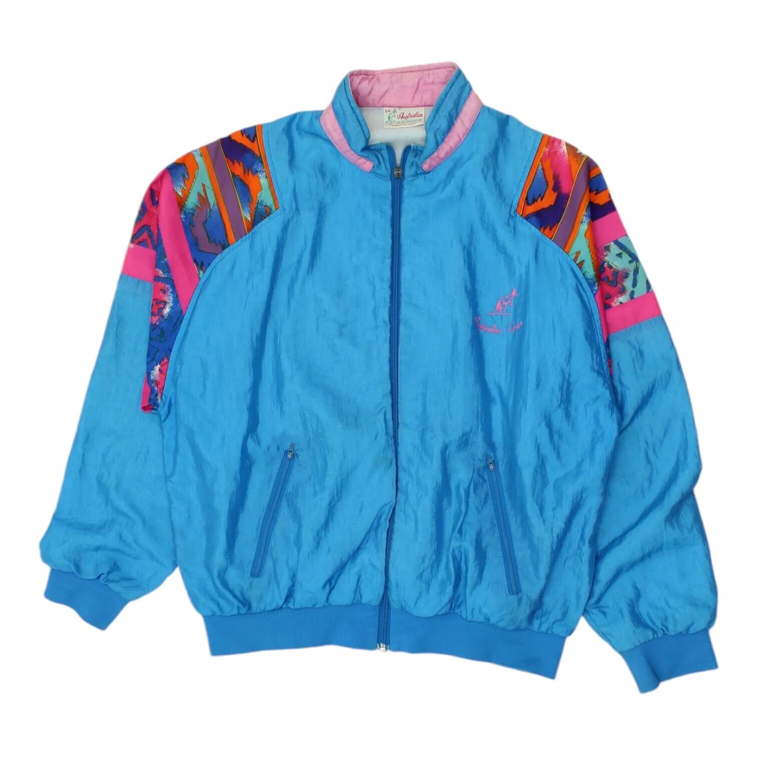 Australian L'Alpina Mens Blue Track Jacket | Vintage 90s Sports Tracksuit Top