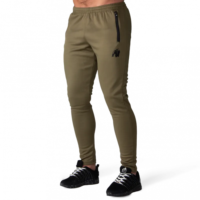 BALLINGER TRACK PANTS - ARMY GREEN/BLACK