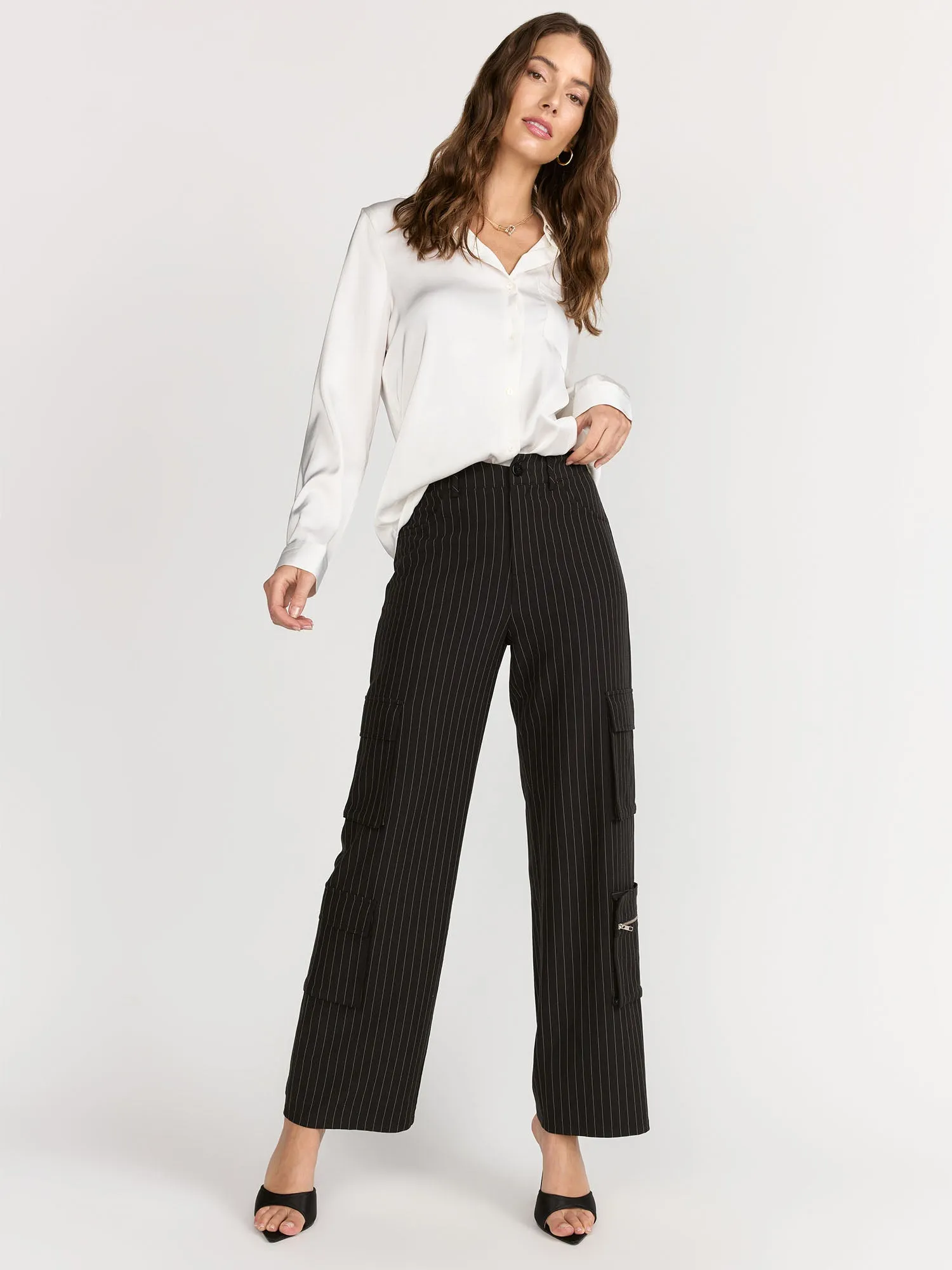 Blue Blush Pinstripe Cargo Pant - Brands We Love