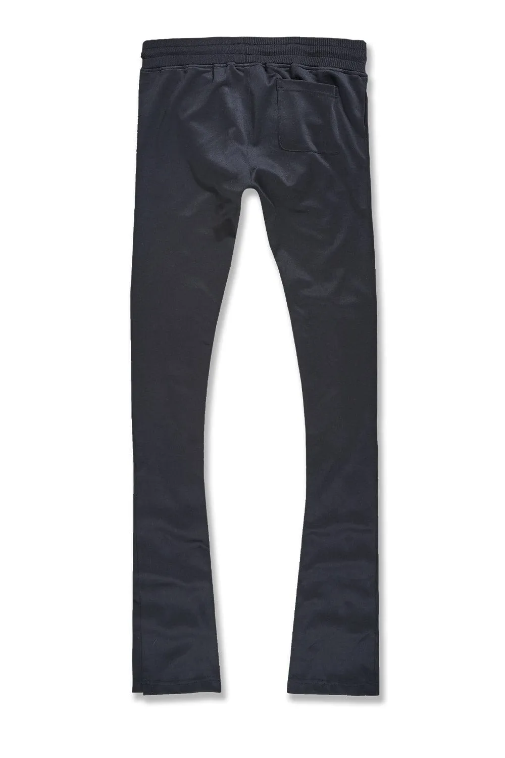 Calabria Stacked Track Pants (Black)