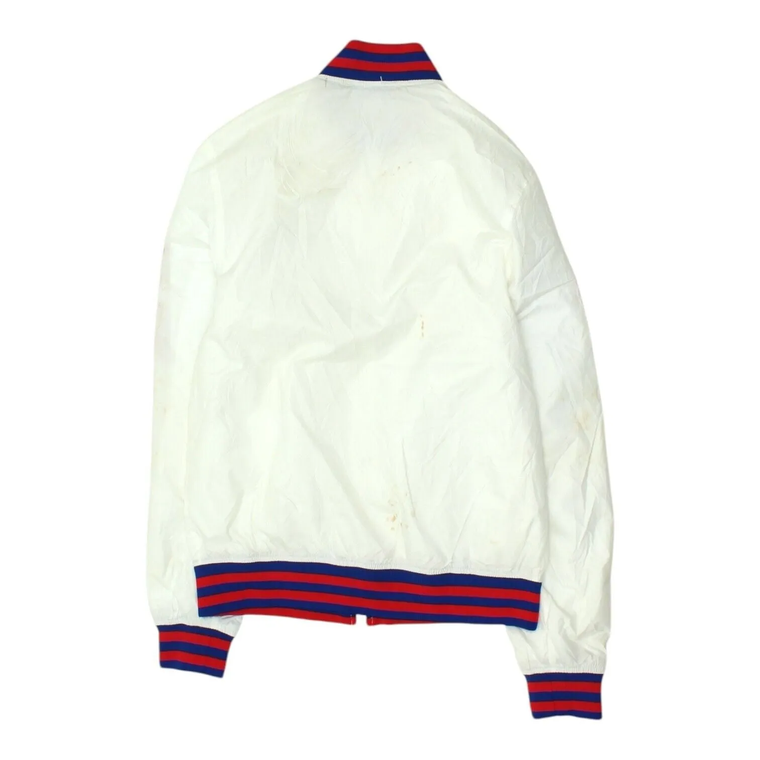 Champion Mens White Track Jacket | Vintage 90s Tracksuit Top Sportswear VTG