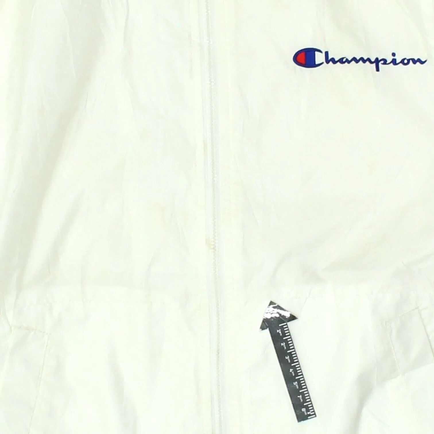 Champion Mens White Track Jacket | Vintage 90s Tracksuit Top Sportswear VTG