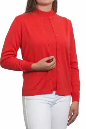 Classic Merino Button to Neck Cardigan - Last Seasons