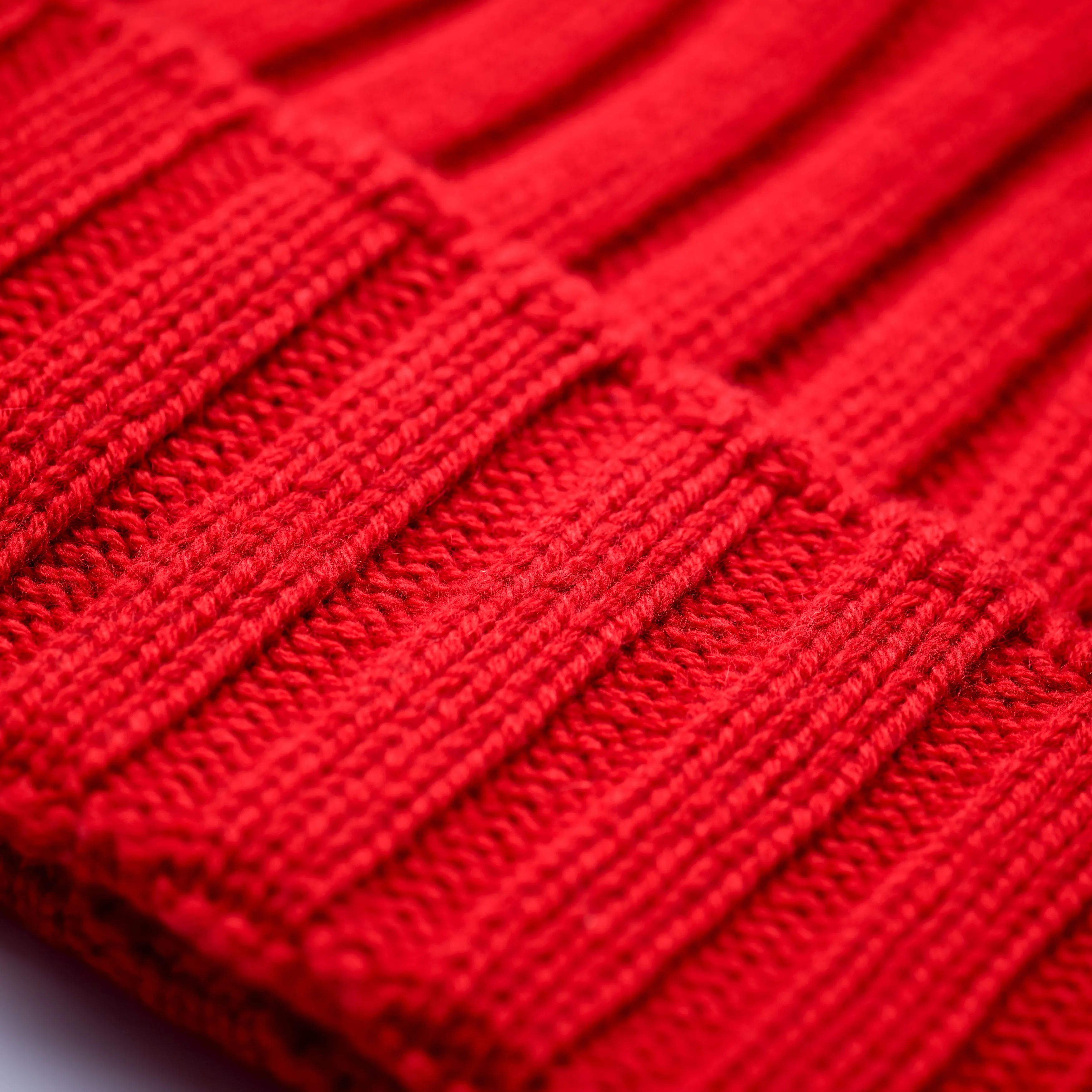 Classic Red Cashmere Knitted Cap