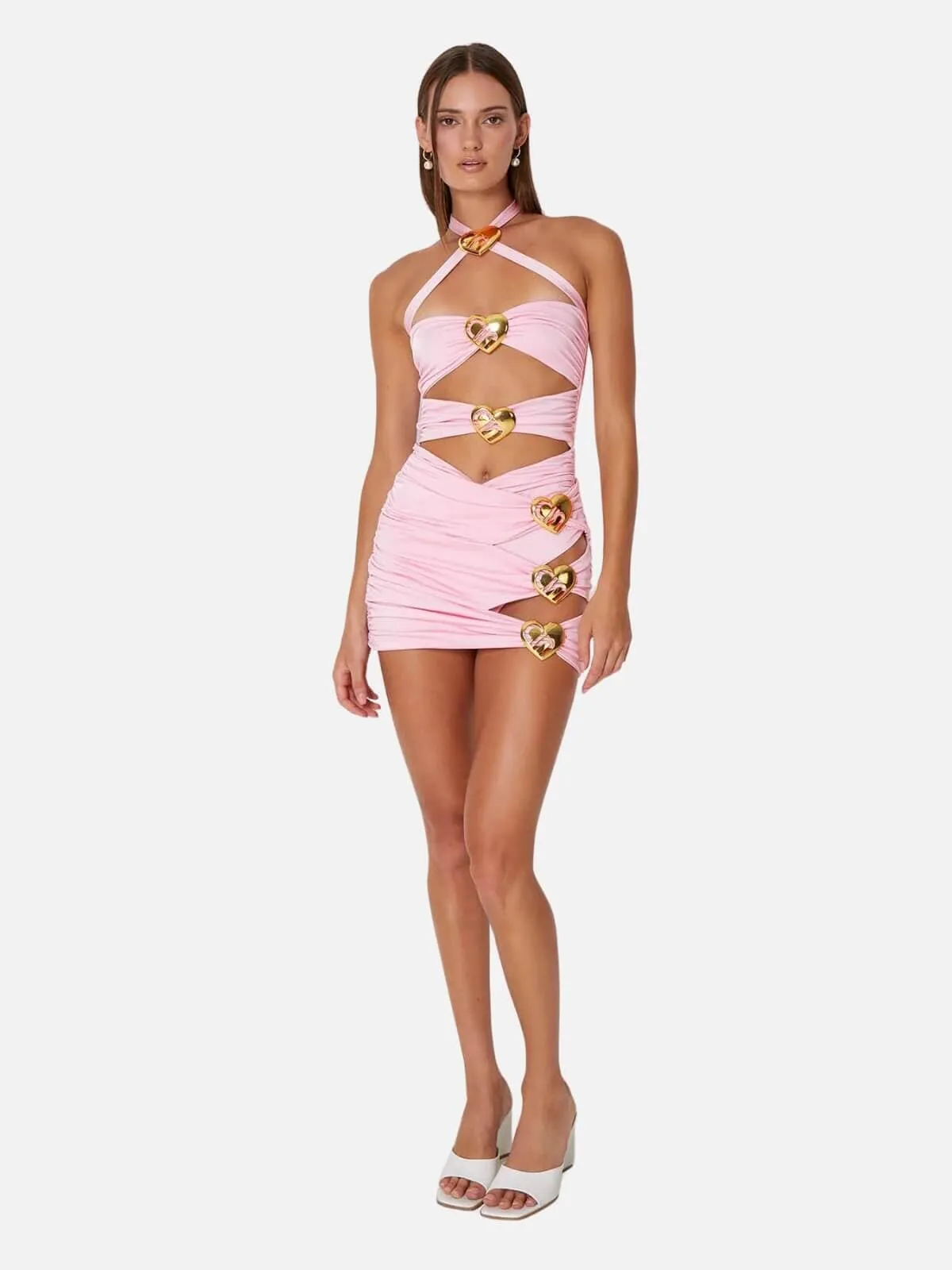 Coupe Heart Cut Out Mini Skirt - Ballet Pink