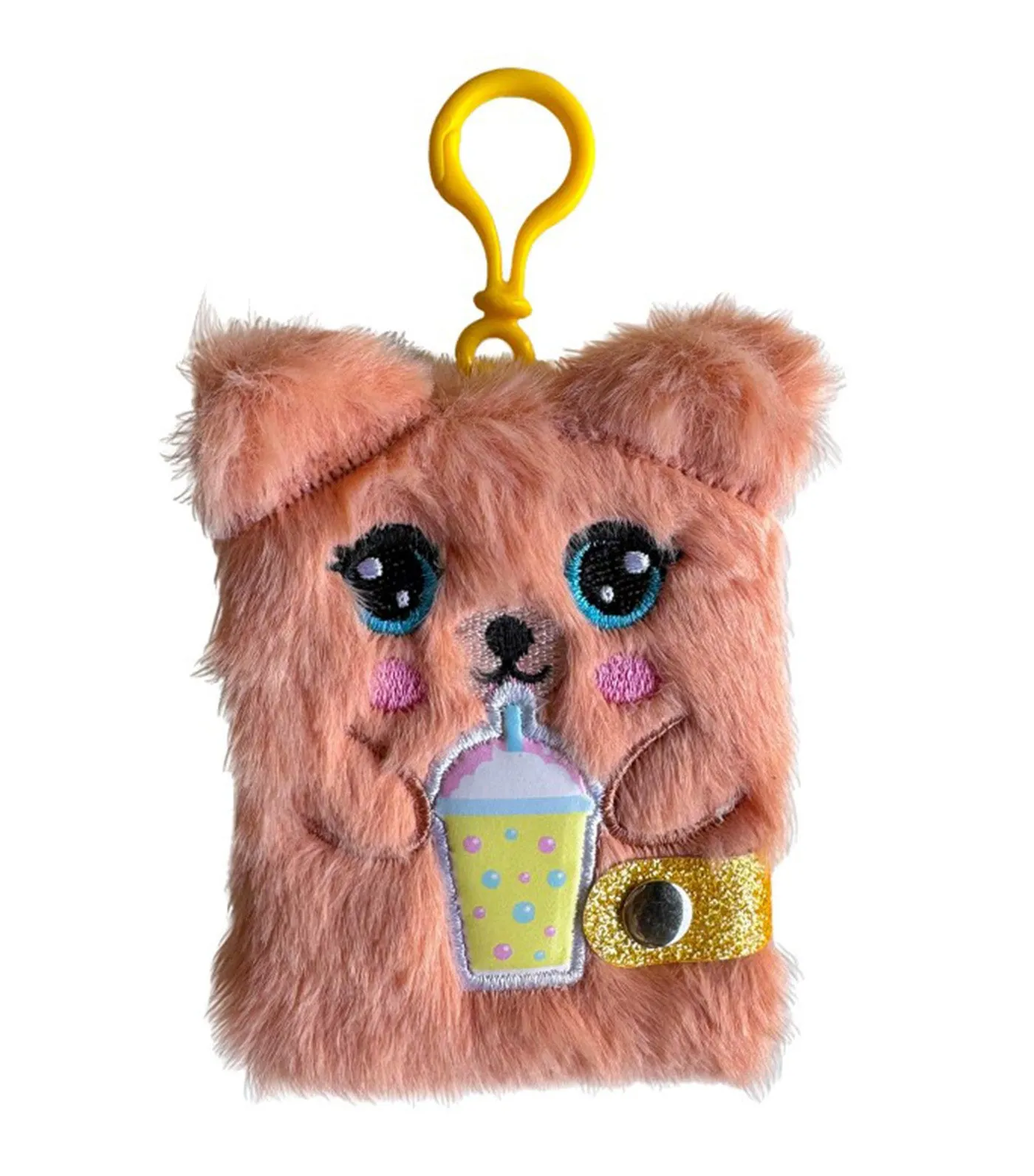 Critter Pals Plush Notebook Keychain Bear Multicolor