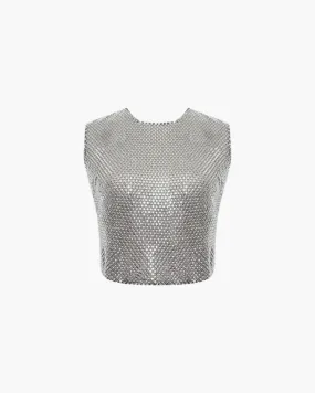 Diamanté – Backless design – Rhinestone tank