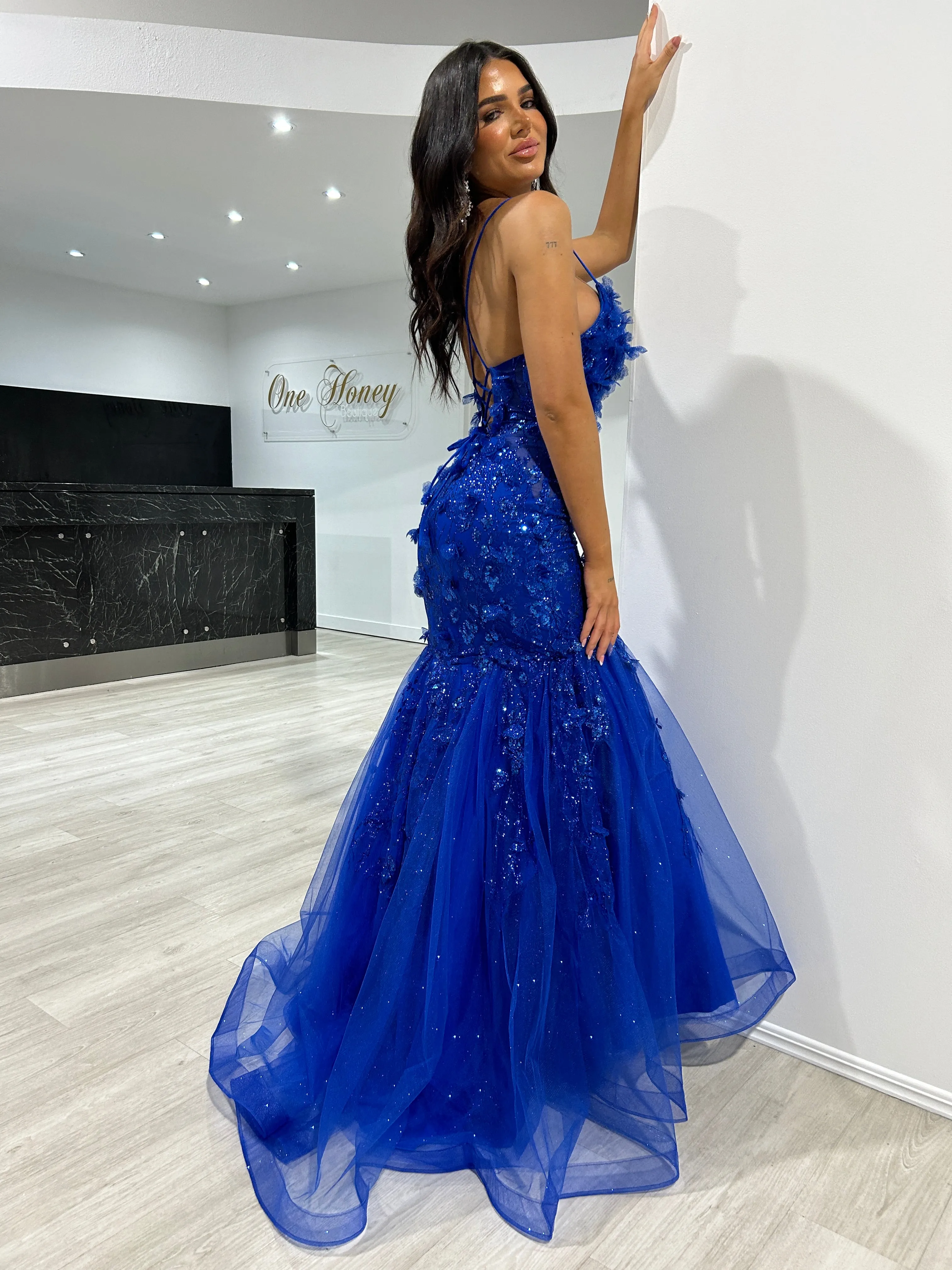 DREAM Sequin Glitter Fishtail Mermaid Formal Dress