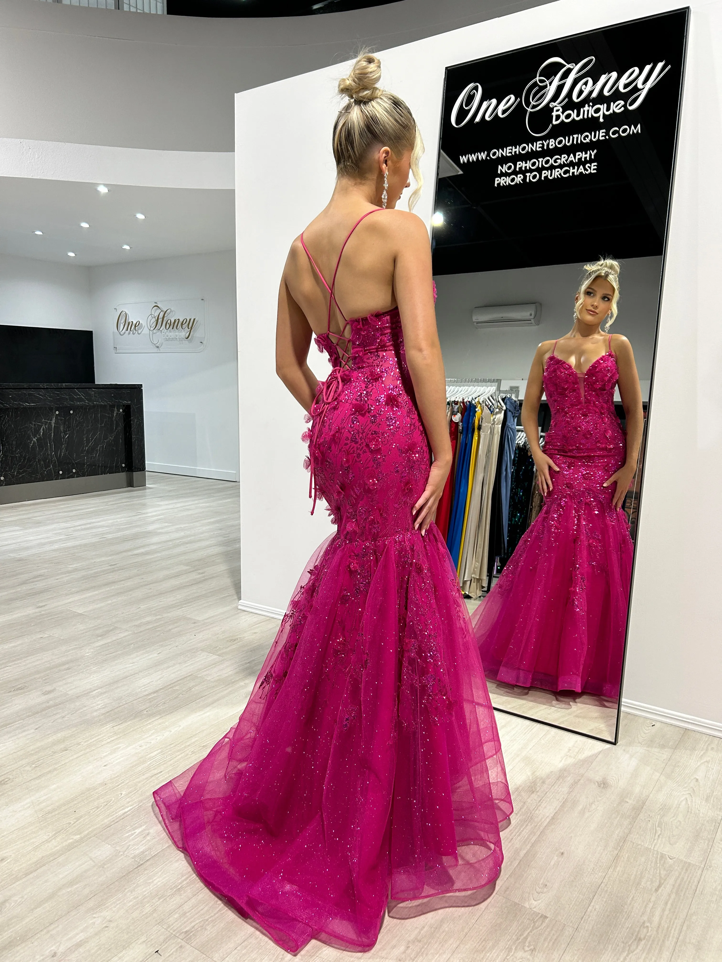 DREAM Sequin Glitter Fishtail Mermaid Formal Dress