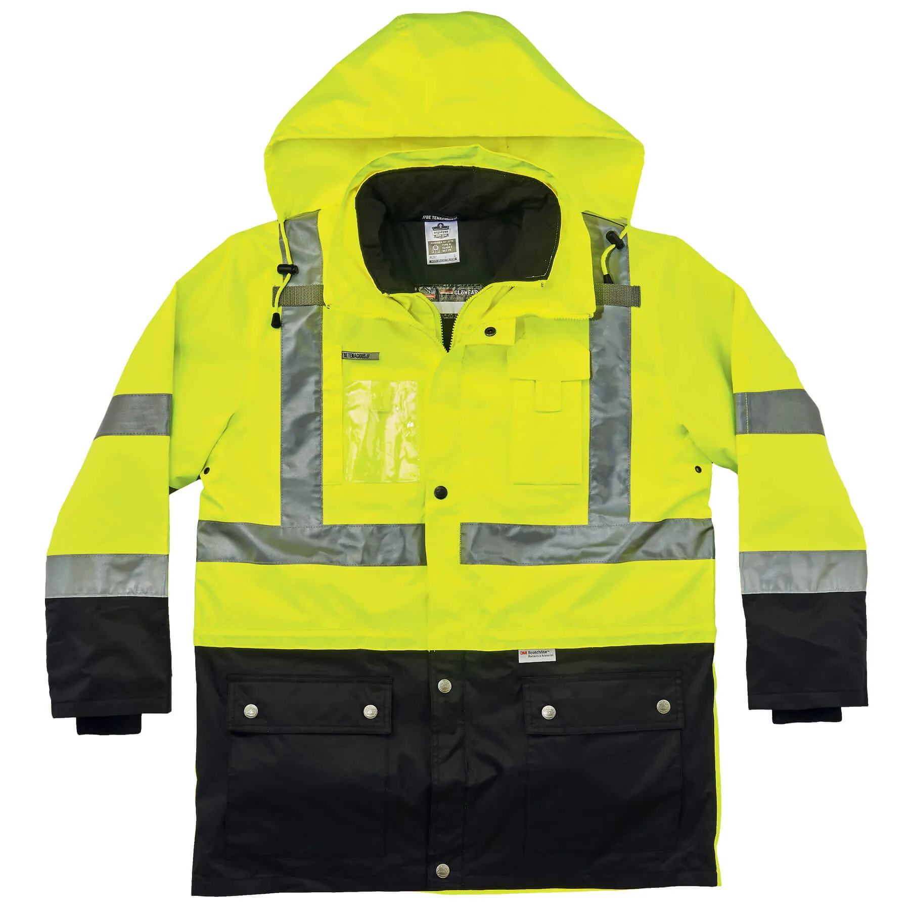 Ergodyne 25533 GloWear 8388 Type R Class 3/2 Thermal Jacket Kit, Medium, HV Lime