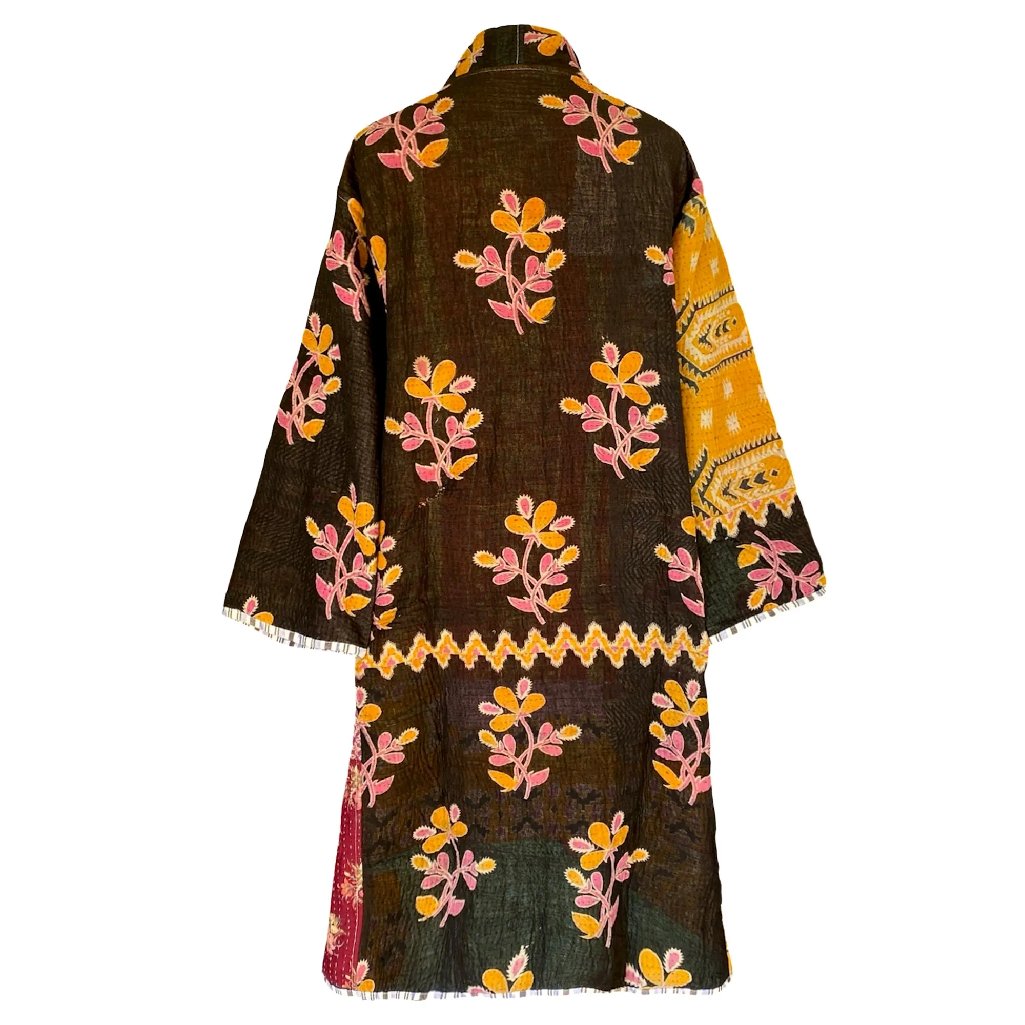 Etami Vintage Quilted Kantha Coat ONE OF KIND