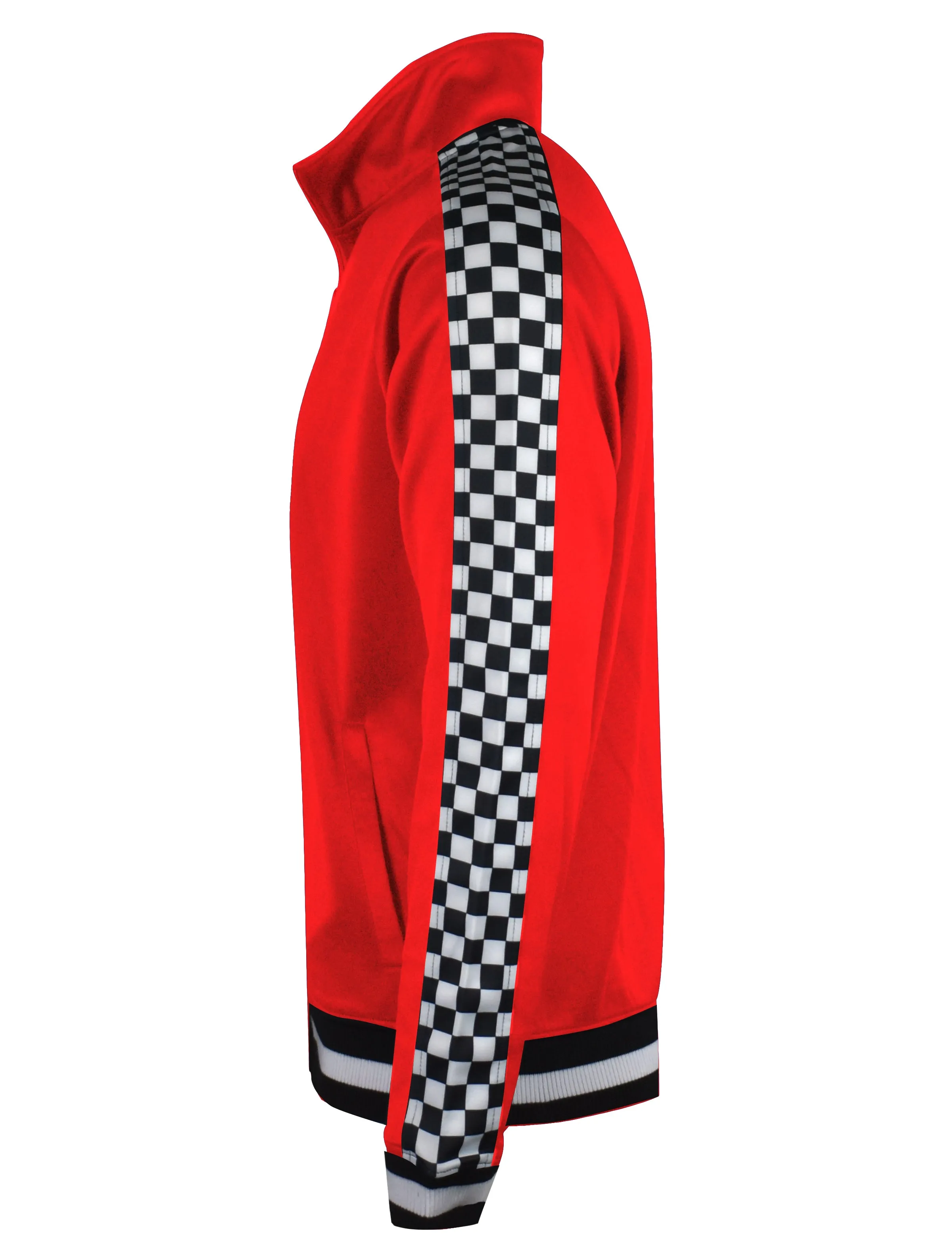 F11854-Checker Track Jacket