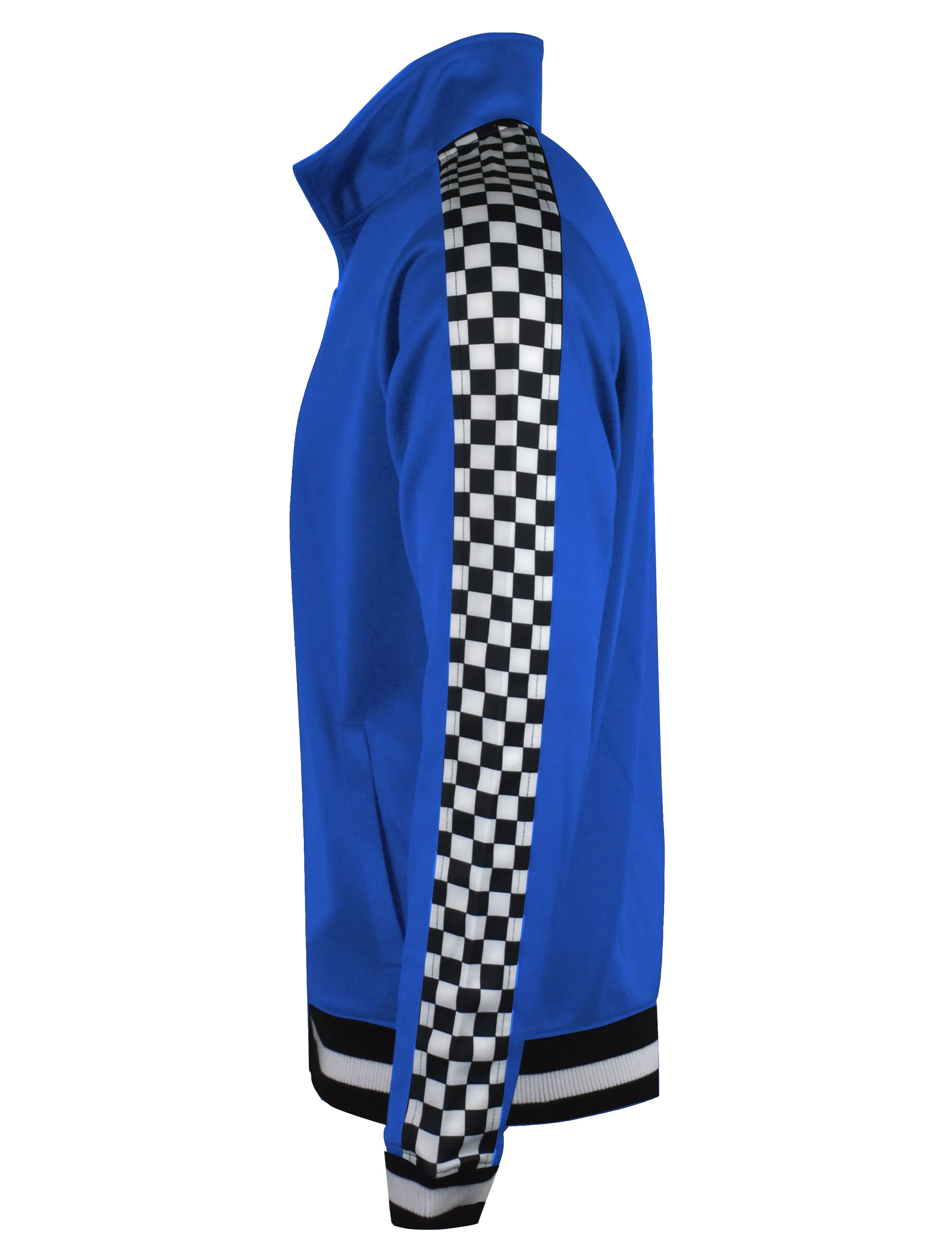 F11854-Checker Track Jacket