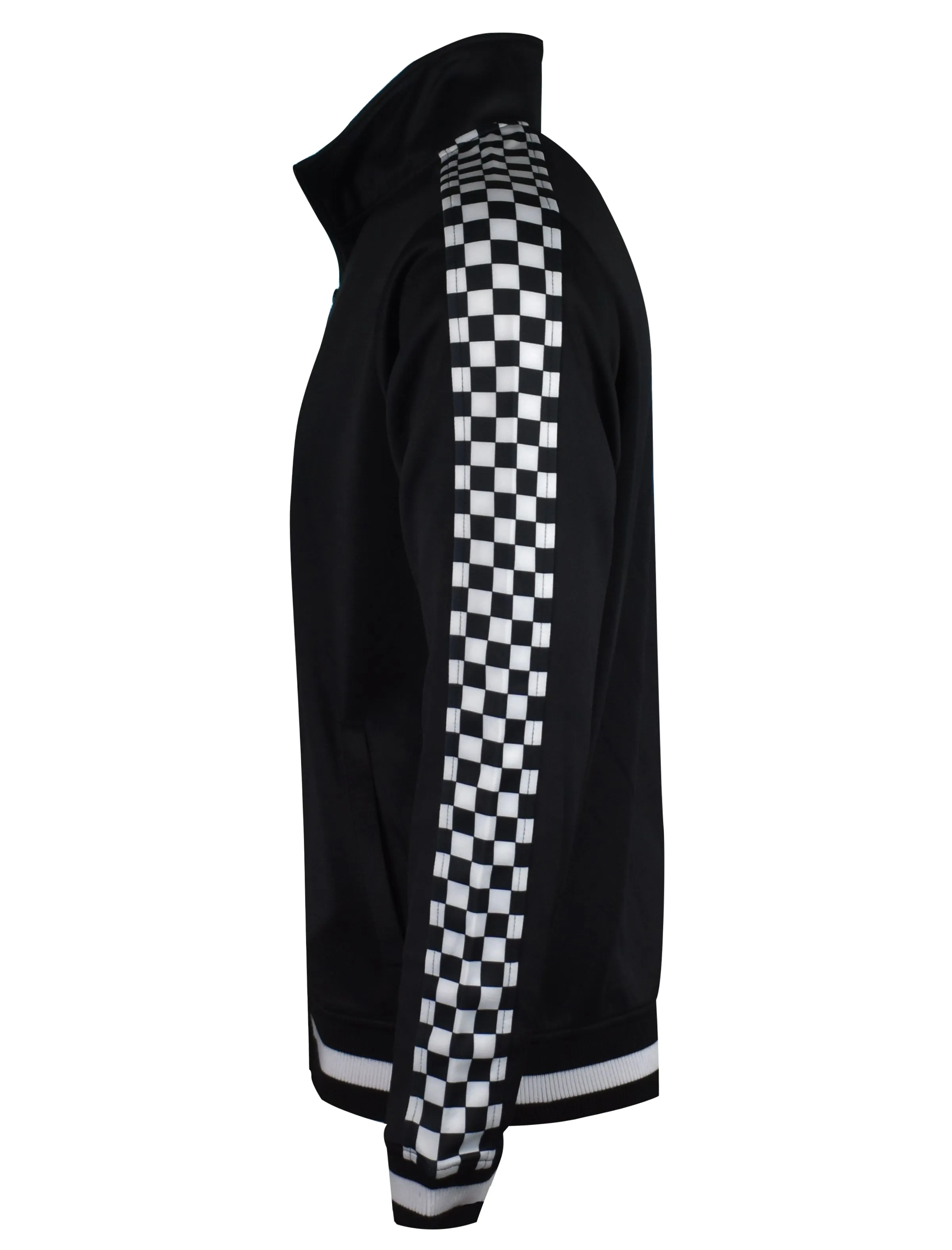 F11854-Checker Track Jacket