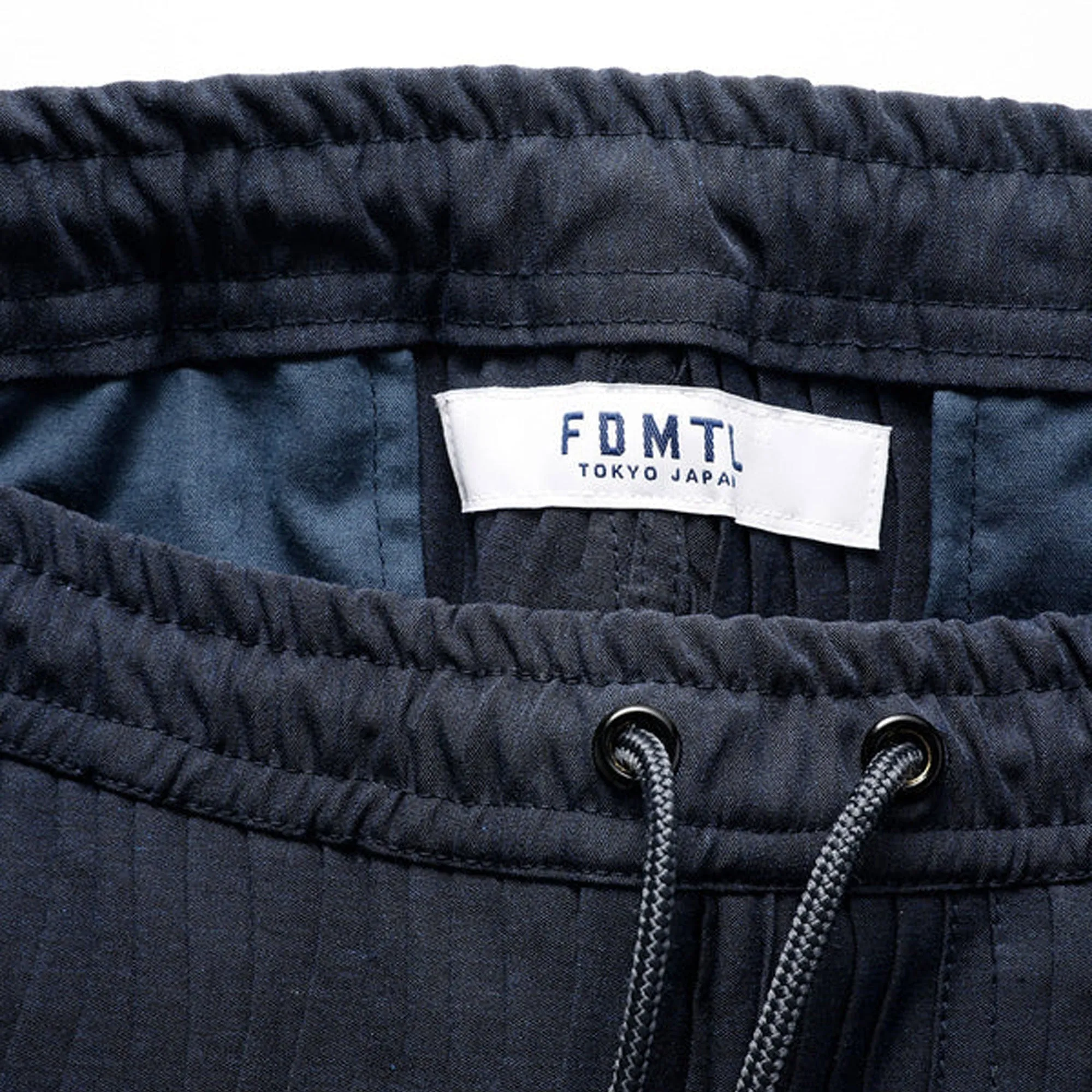 FDMTL | PLEATED CARGO PANTS  { NAVY