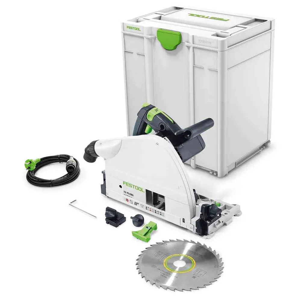 Festool Plunge Cut Track Saw TS 75 EQ-F-Plus (Guide Rail Not Included)