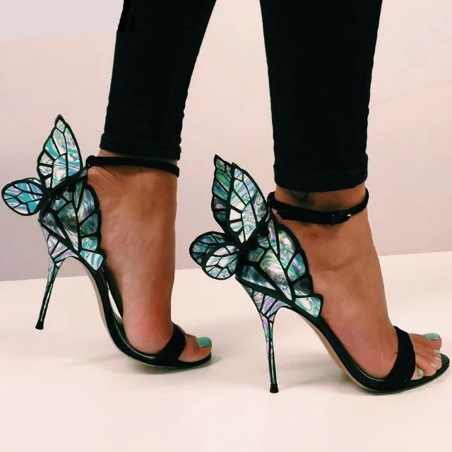 Flitter Feet Butterfly High Heels Party Shoes