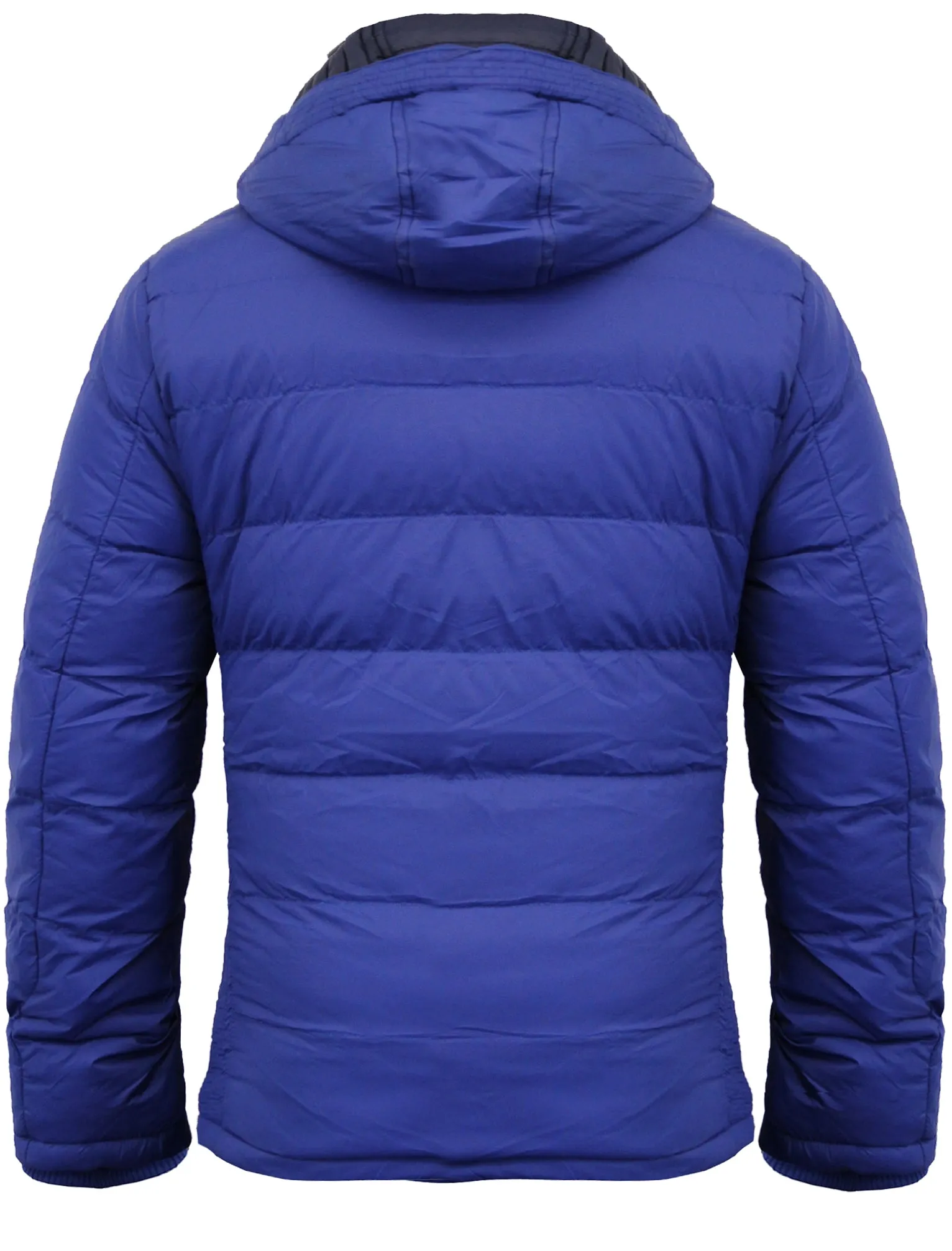 Habeck Quilted Puffer Jacket With Hood In Sapphire - Tokyo Laundry