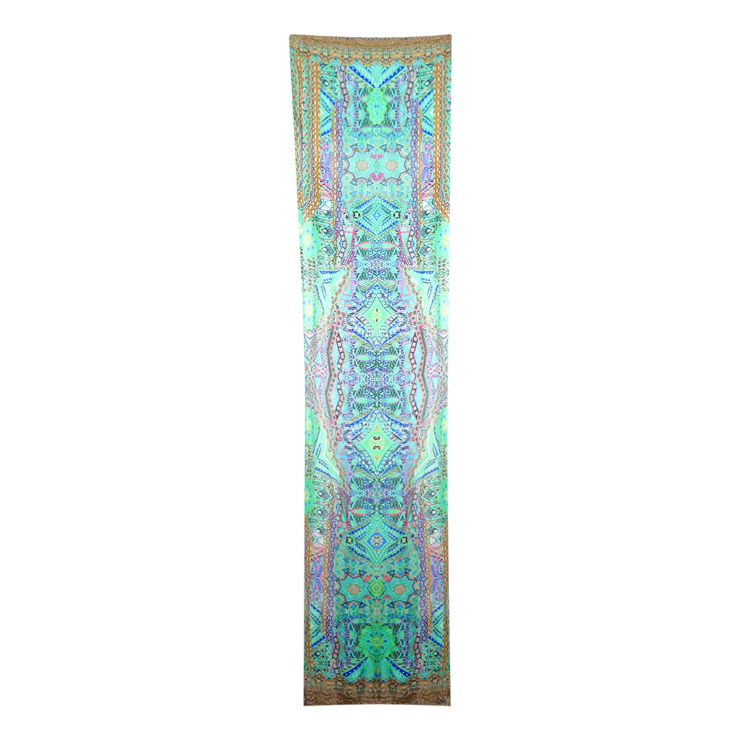 Inoa Palm Leaves 1948 Multicoloured Long Rectangular Scarf