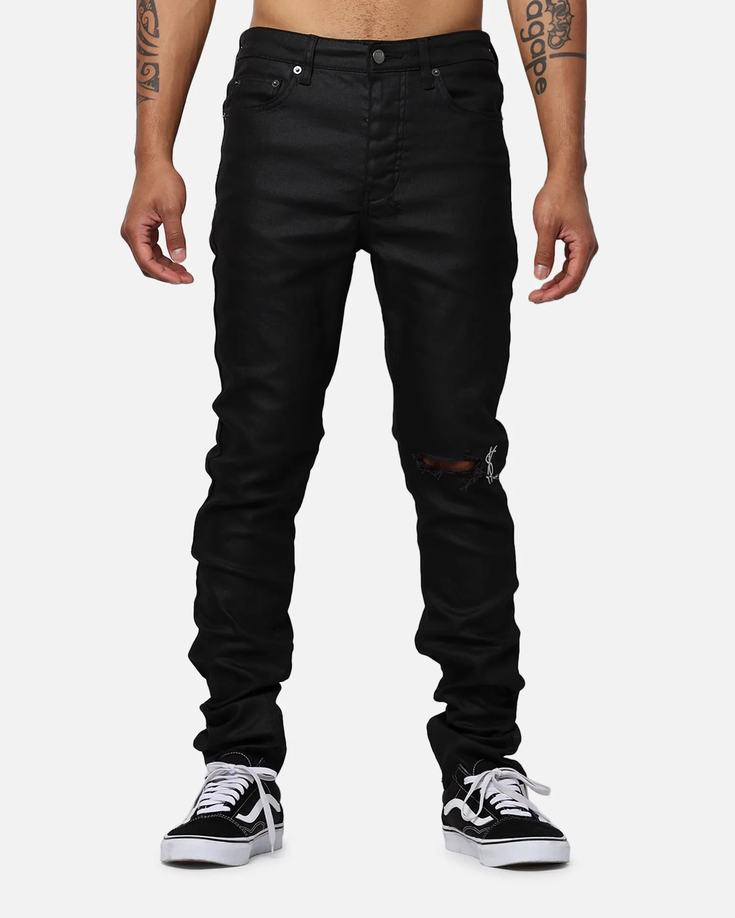 Ksubi Chitch Waxed Silver Jeans Black