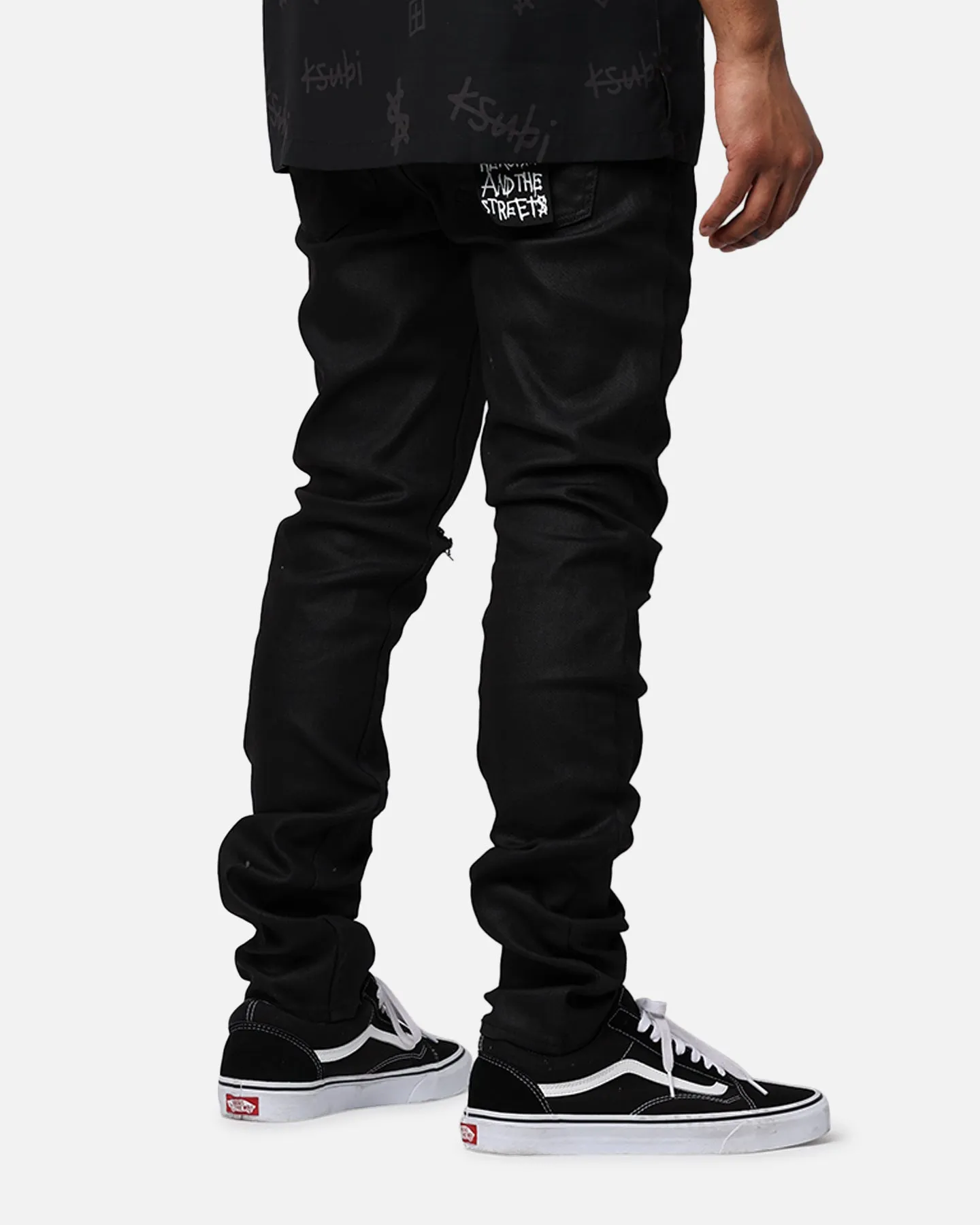 Ksubi Chitch Waxed Silver Jeans Black