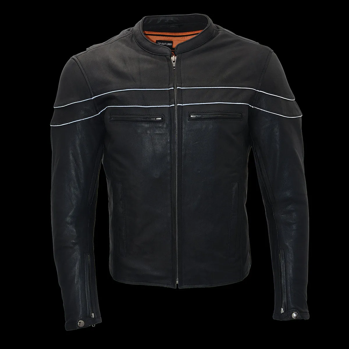 Milwaukee Leather ML1408RT Men's Retro Brown 'Savage' Sporty Crossover Retro Leather Jacket