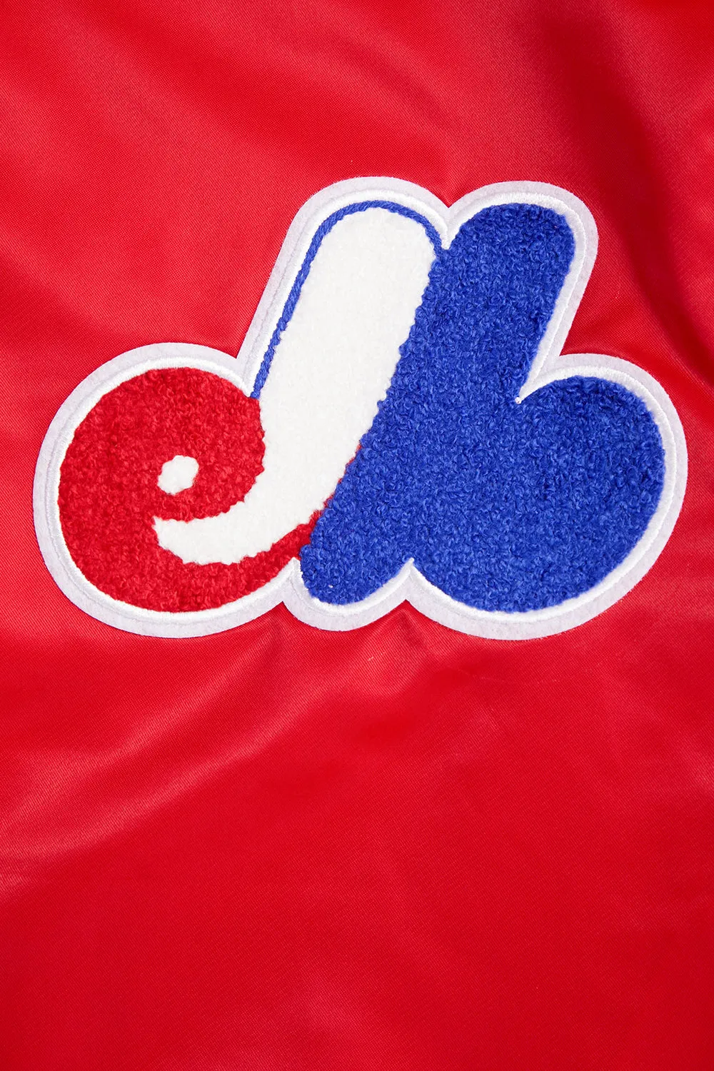 MLB MONTREAL EXPOS RETRO CLASSIC MEN'S RIB SATIN JACKET (RED)