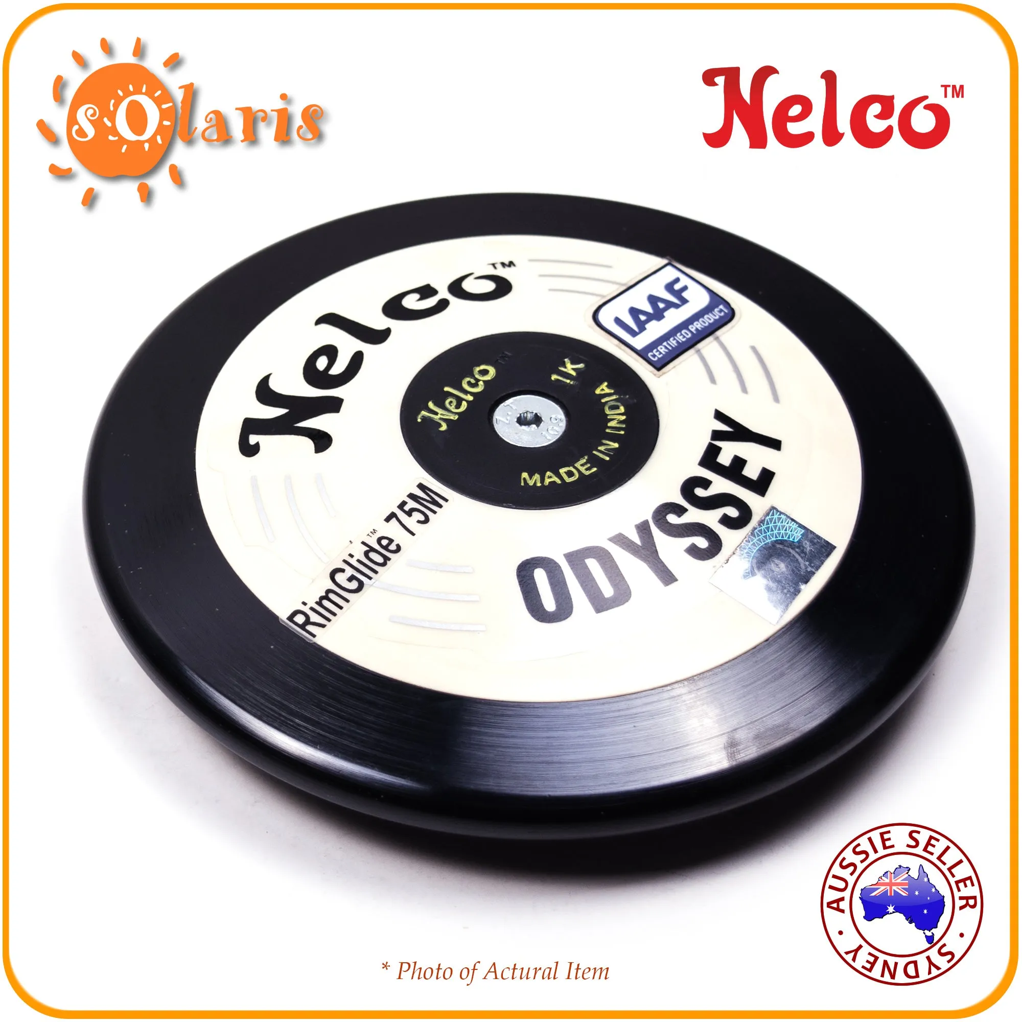 NELCO ULTRA SPIN ODYSSEY High Performance Discus Black Rim - RimGlide 75M