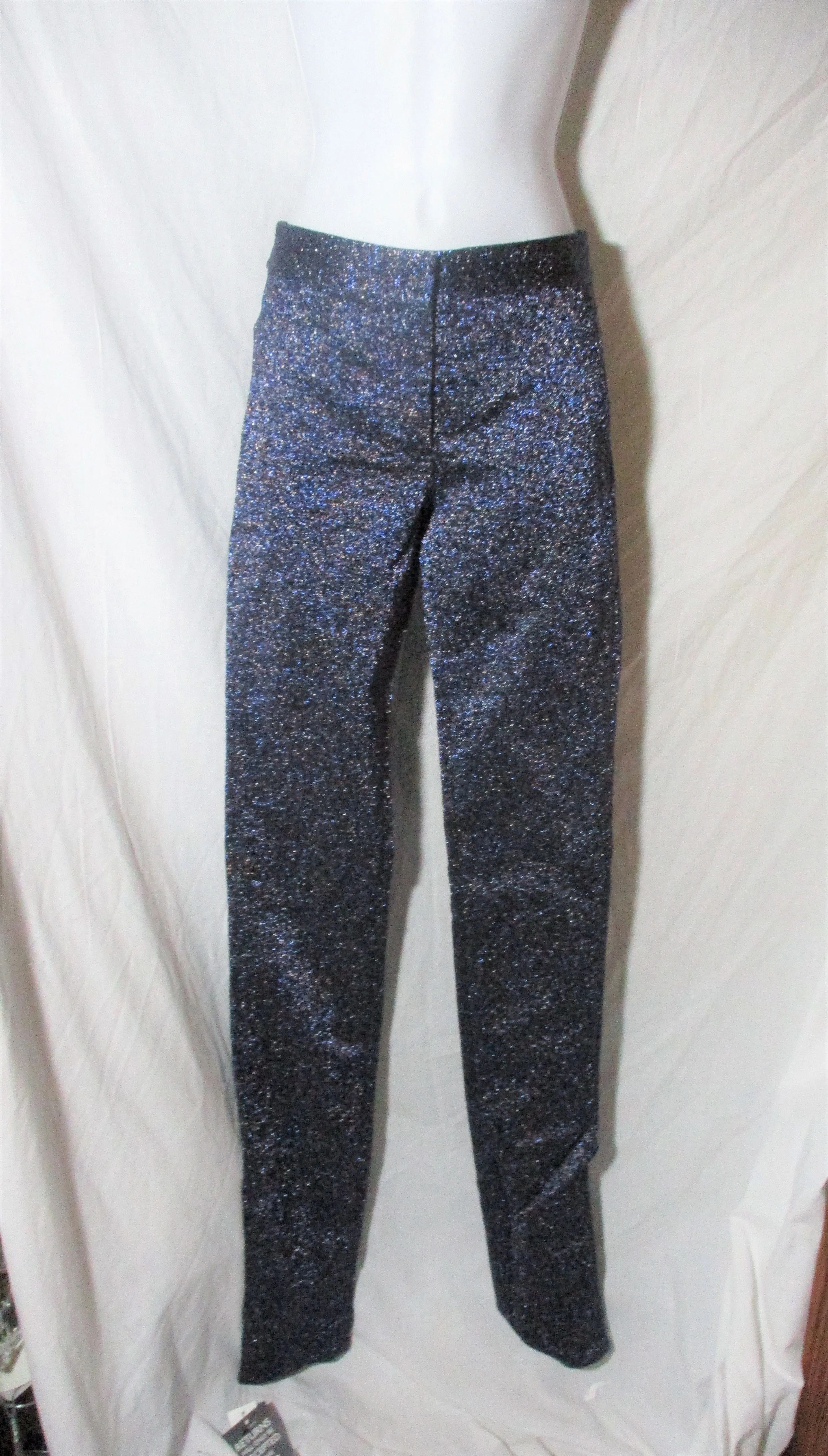 NEW NWT ALEXANDER WANG Glitter Trouser PANTS BLACK BLUE MIDNIGHT 4