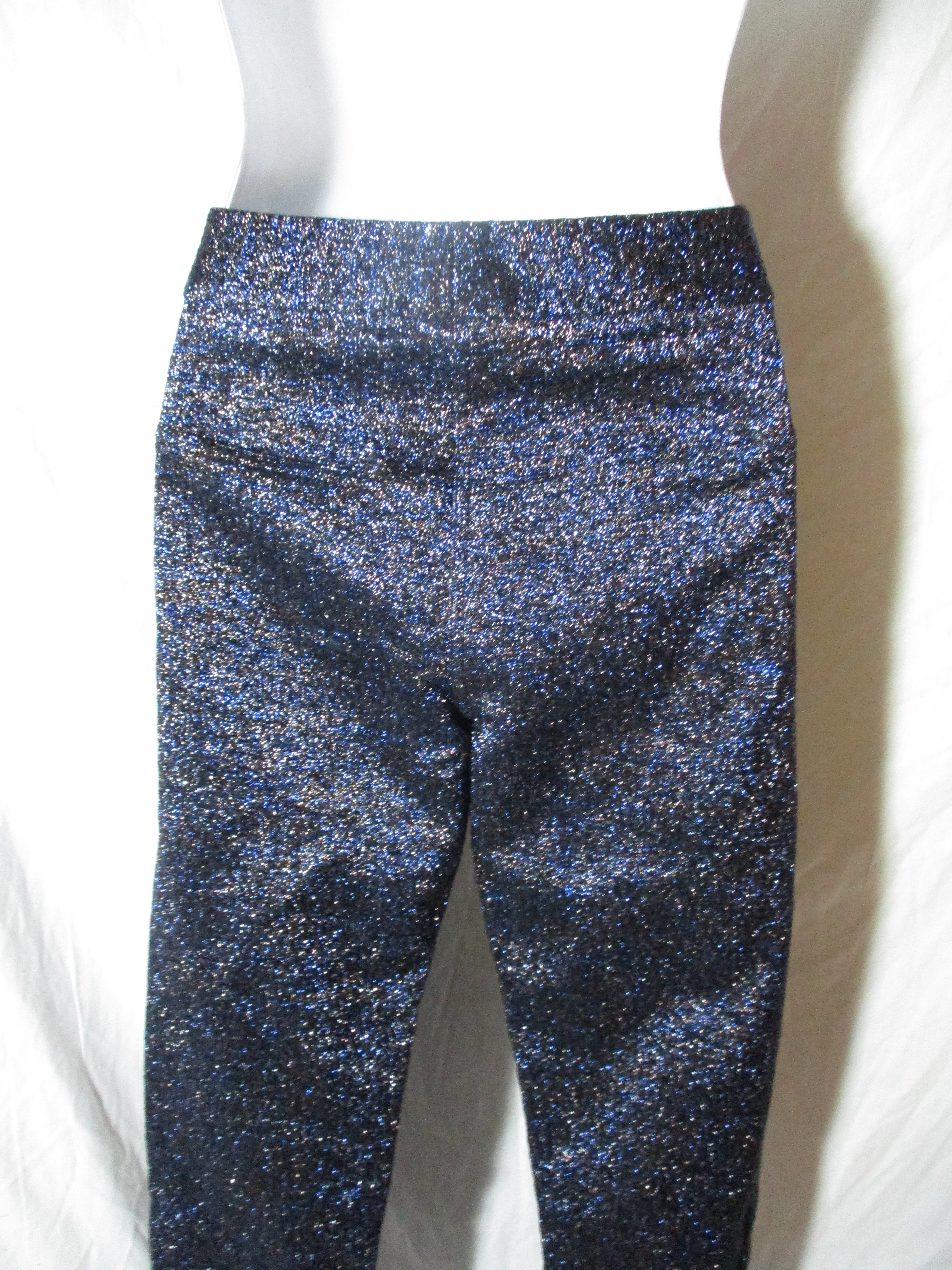 NEW NWT ALEXANDER WANG Glitter Trouser PANTS BLACK BLUE MIDNIGHT 4