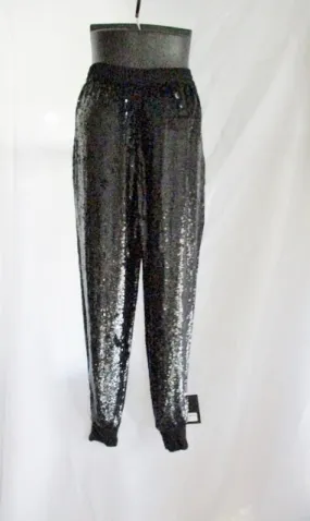 NEW NWT ASHISH Sequin Trouser PANTS BLACK XS Goth Womens Track Lounge