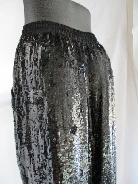 NEW NWT ASHISH Sequin Trouser PANTS BLACK XS Goth Womens Track Lounge