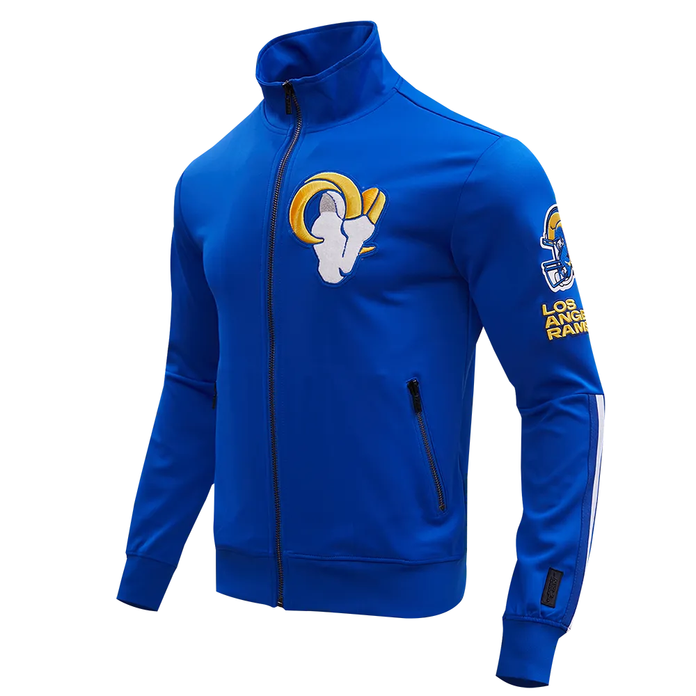 NFL LOS ANGELES RAMS CLASSIC MEN'S DK TRACK JACKET (ROYAL BLUE)