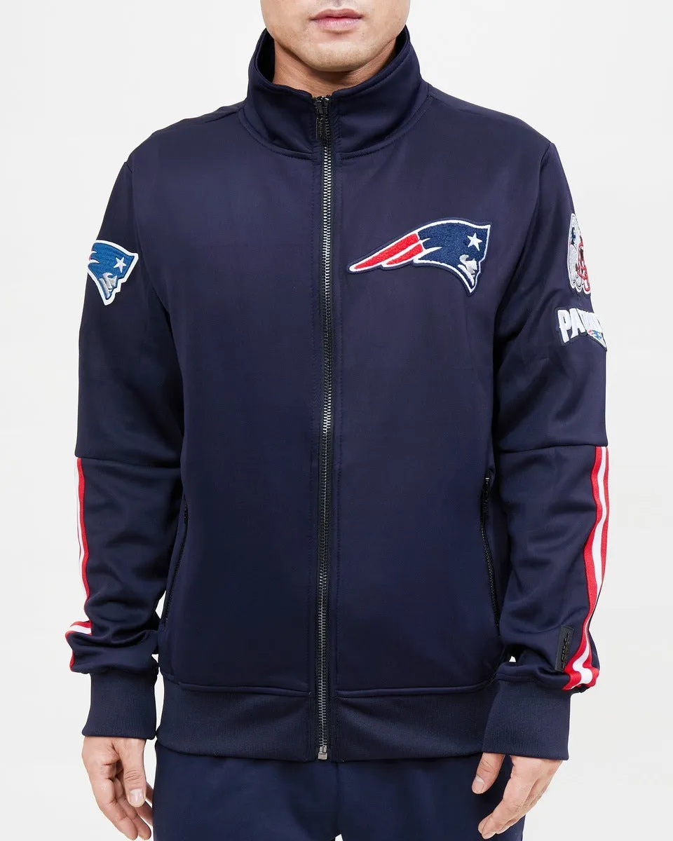 NFL NEW ENGLAND PATRIOTS CLASSIC MEN'S TRACK JACKET (MIDNIGHT NAVY)