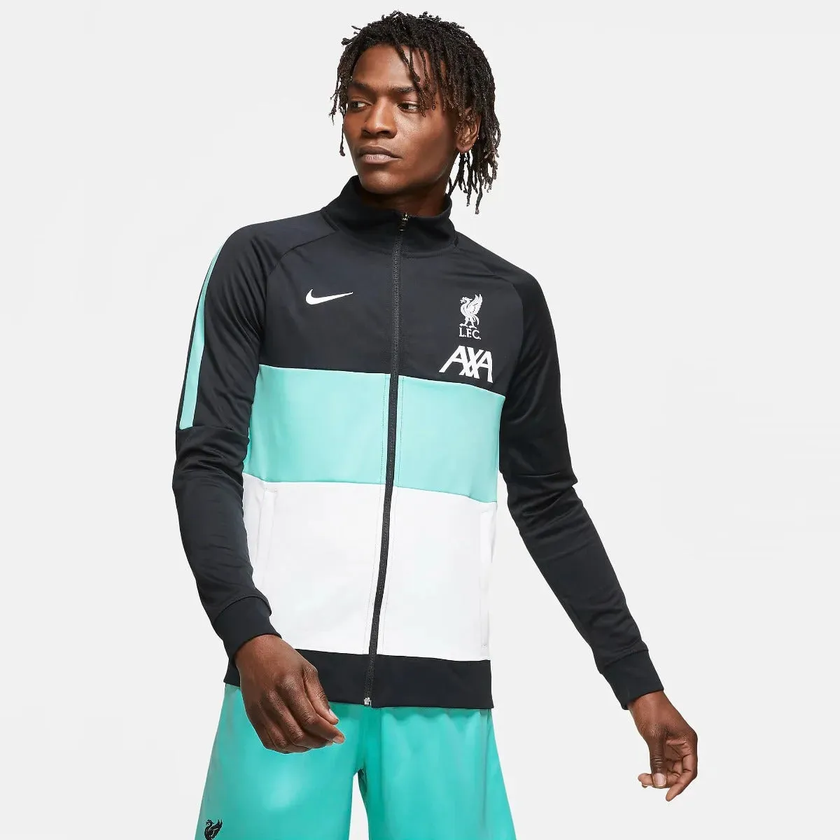 Nike 2020-21 Liverpool I96 Anthem Track Jacket - Black-Turquoise-White