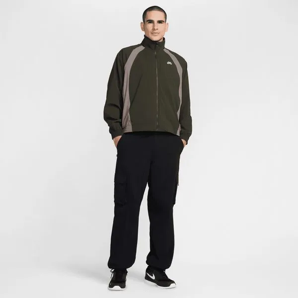 Nike SB Full-Zip Woven Skate Jacket Sequoia - Cave Stone - White