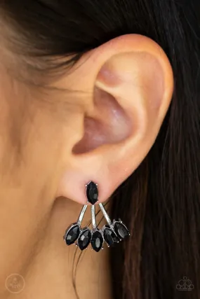 Open Door Jewelry - Chicly Carnivalesque - Black Post Earrings - Paparazzi Accessories