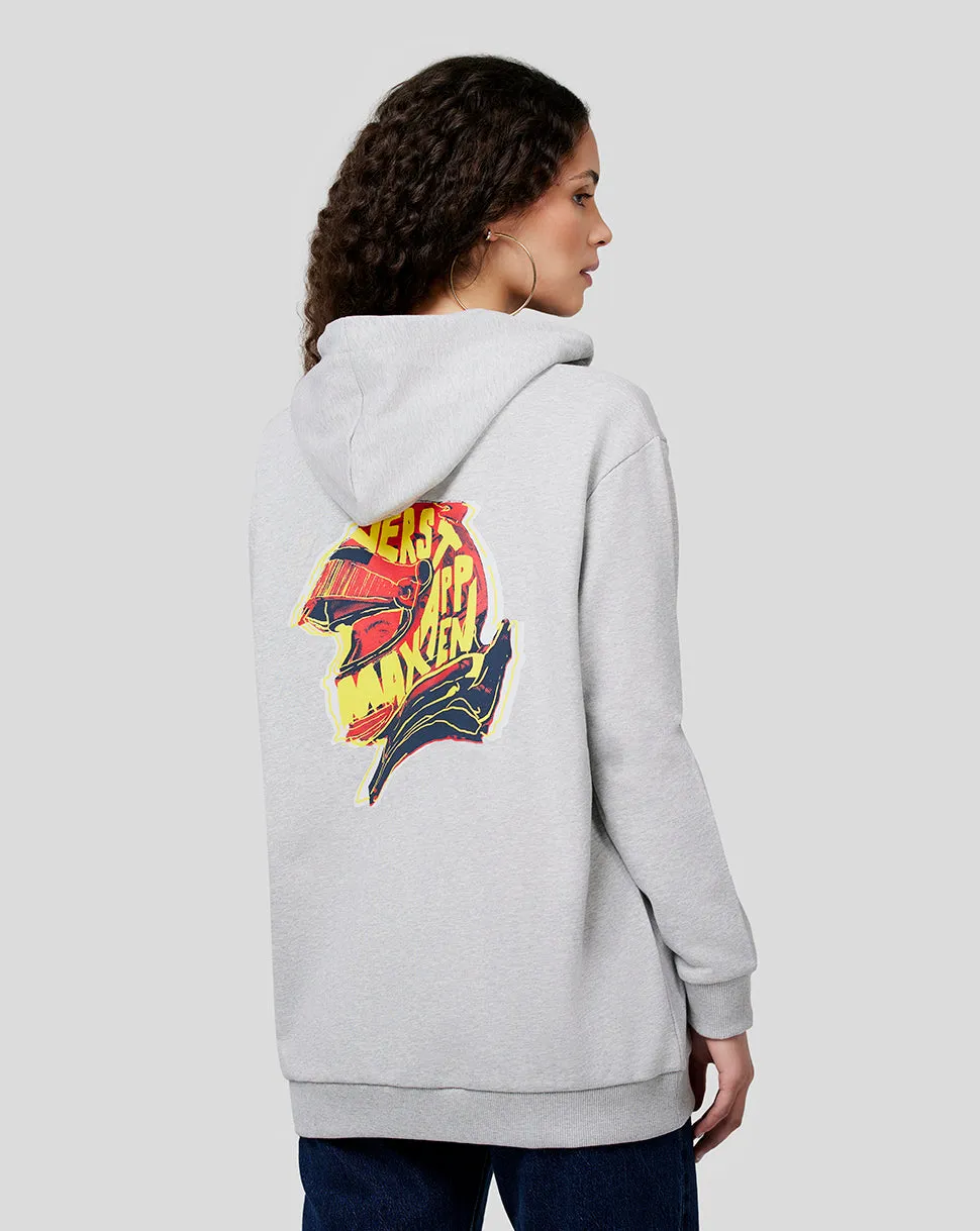 Oracle Red Bull Racing Unisex Max Helmet Zip Hoodie - Grey Marl