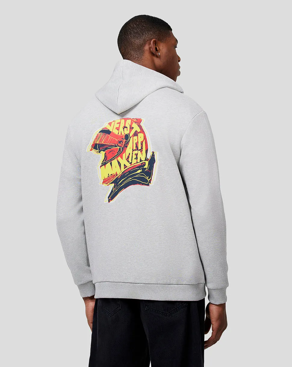 Oracle Red Bull Racing Unisex Max Helmet Zip Hoodie - Grey Marl