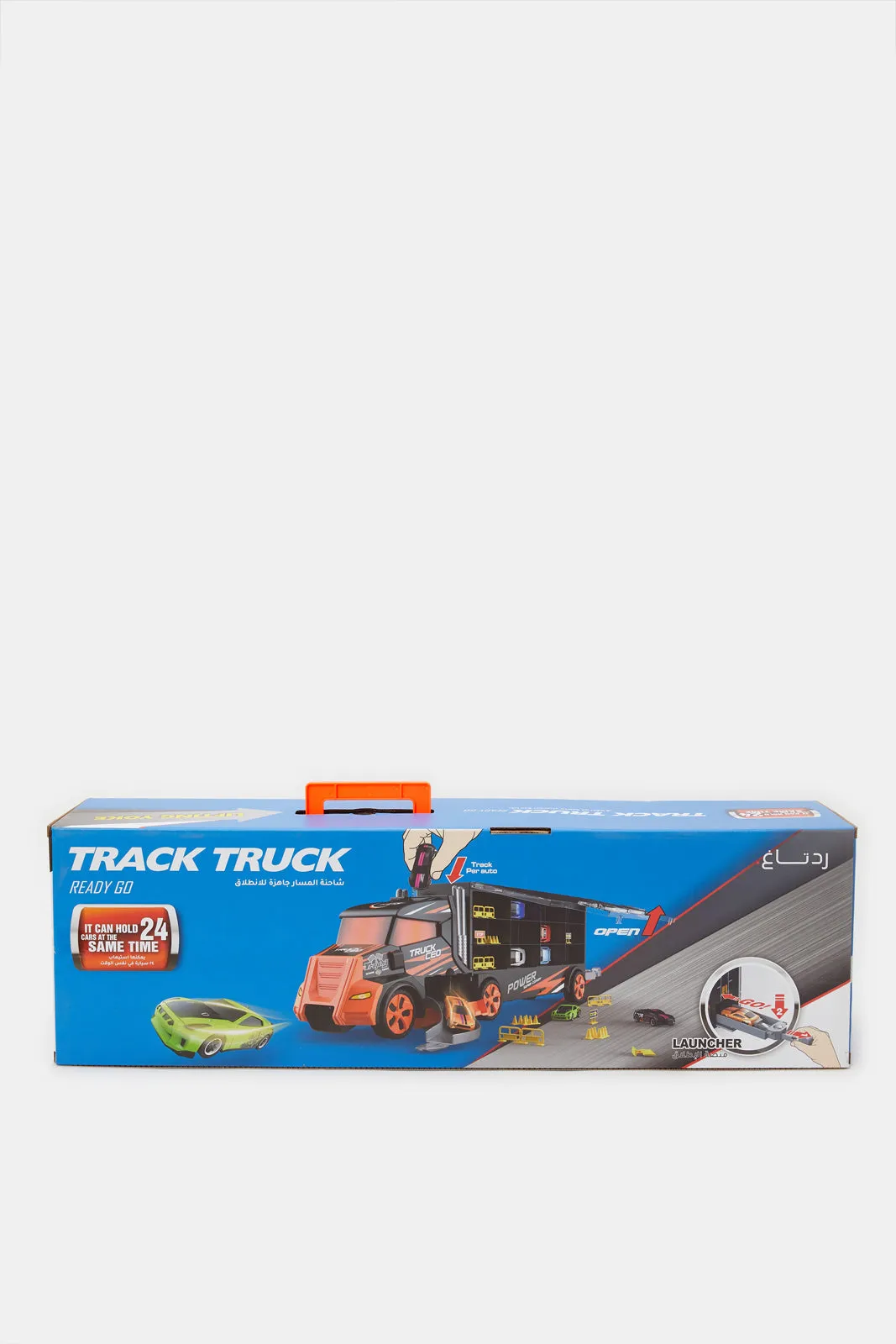 Orange And Black Big Super Long Transform Track Truck