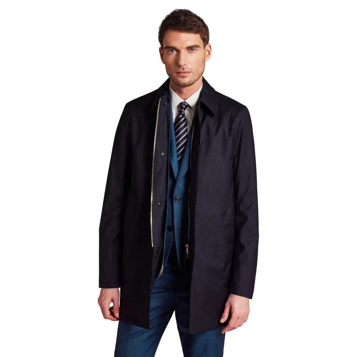 Paul Smith  Regular Fit Coat with Gilet 49 DK NAVY